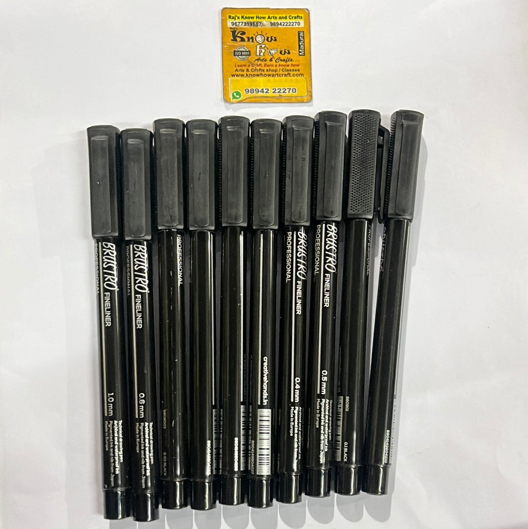 Brustro Fine liner pen - set  of 10