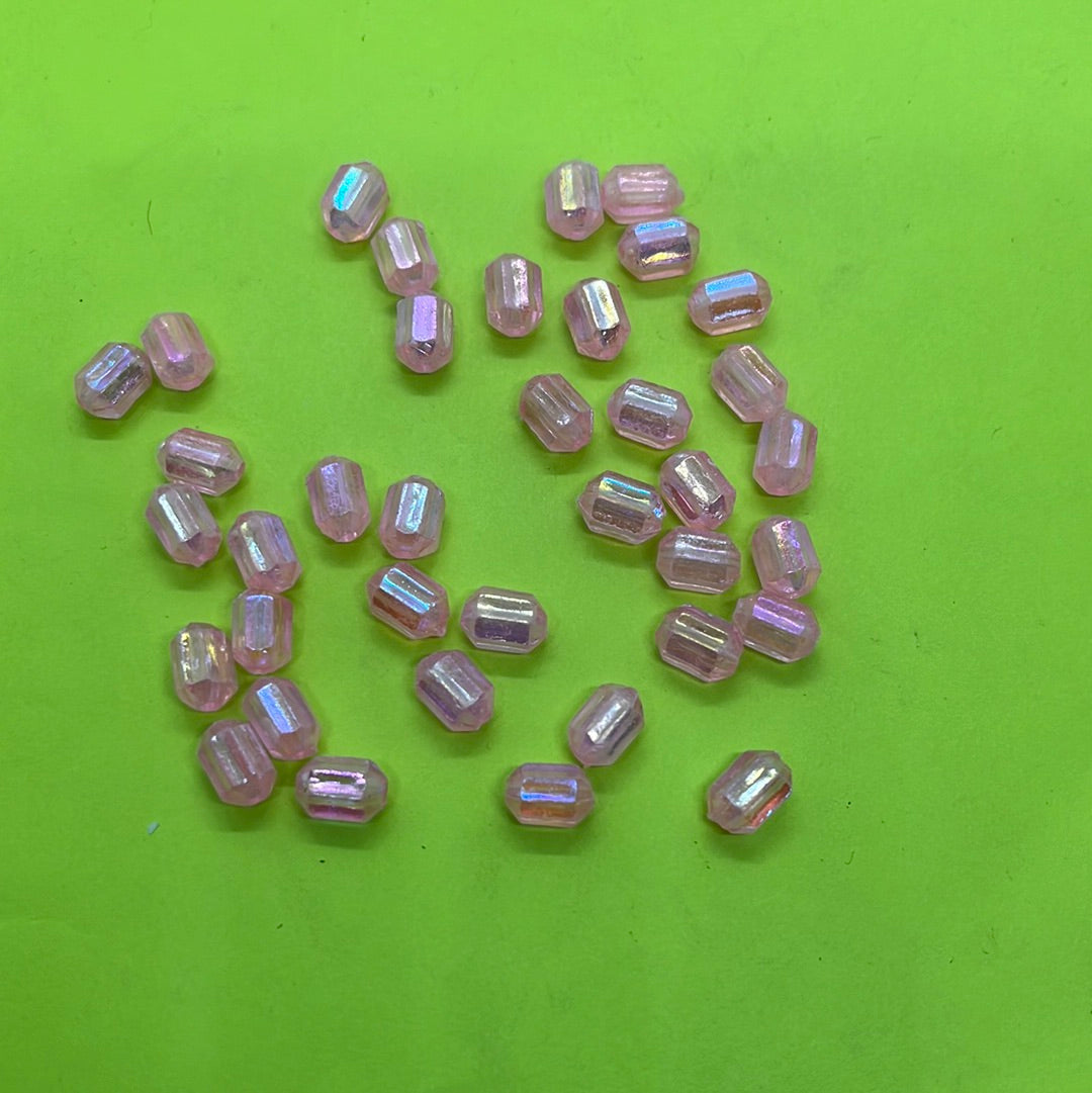 Pink Plastic beads 100g