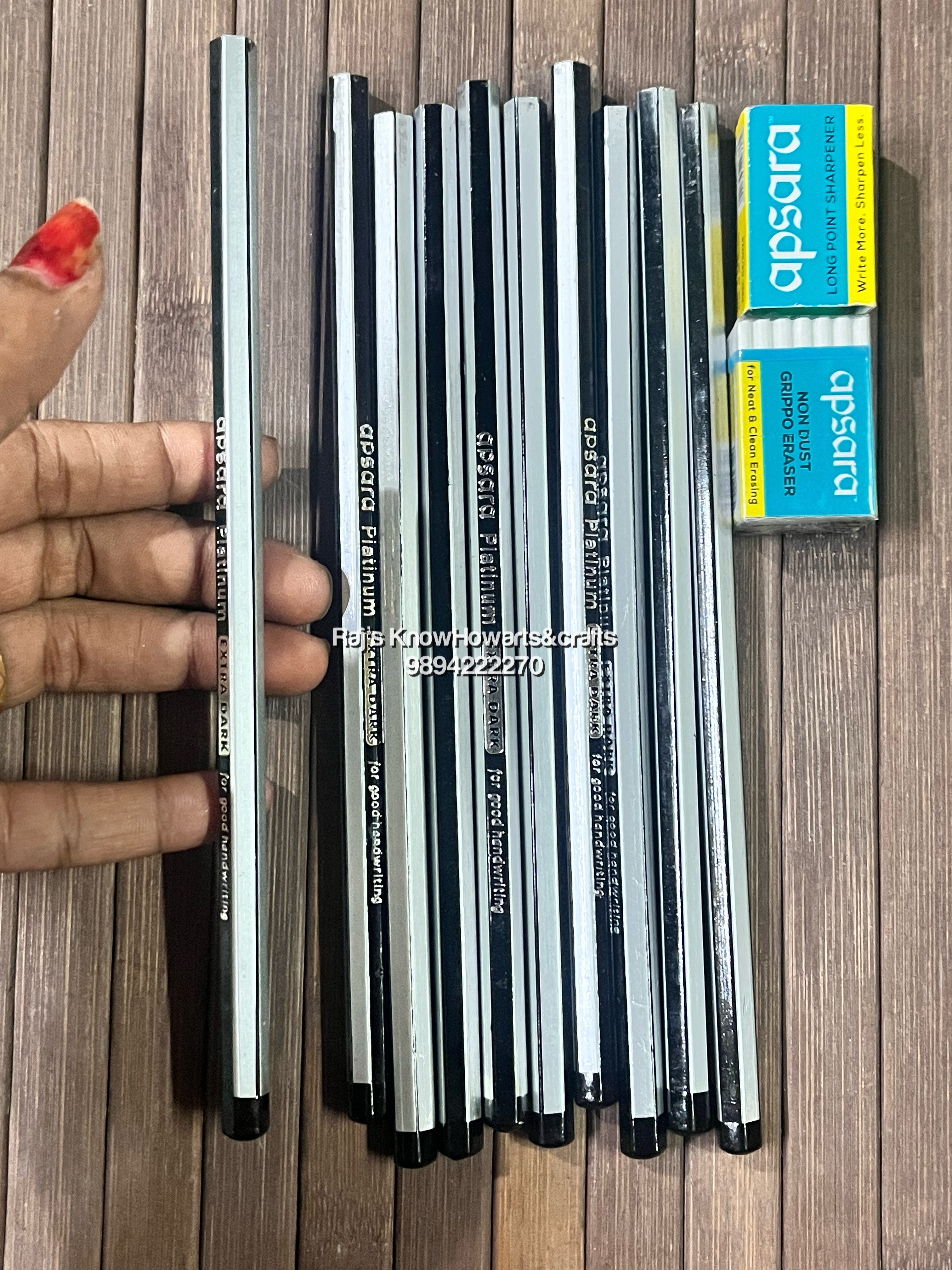 Apsara platinum extra dark pencils