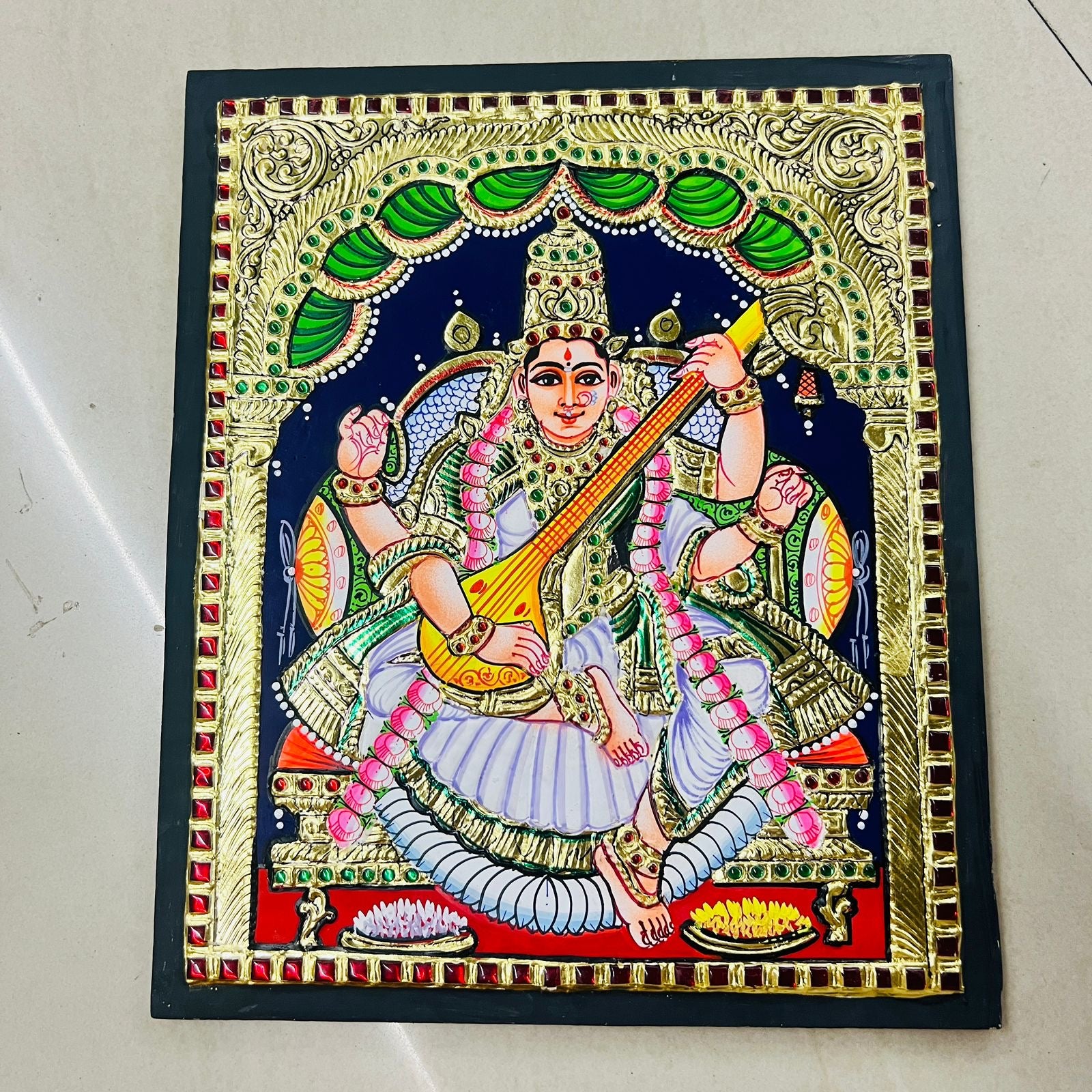 Saraswathi any 1pack Tanjore painting 10x12(15days delivery form payment date)1pack