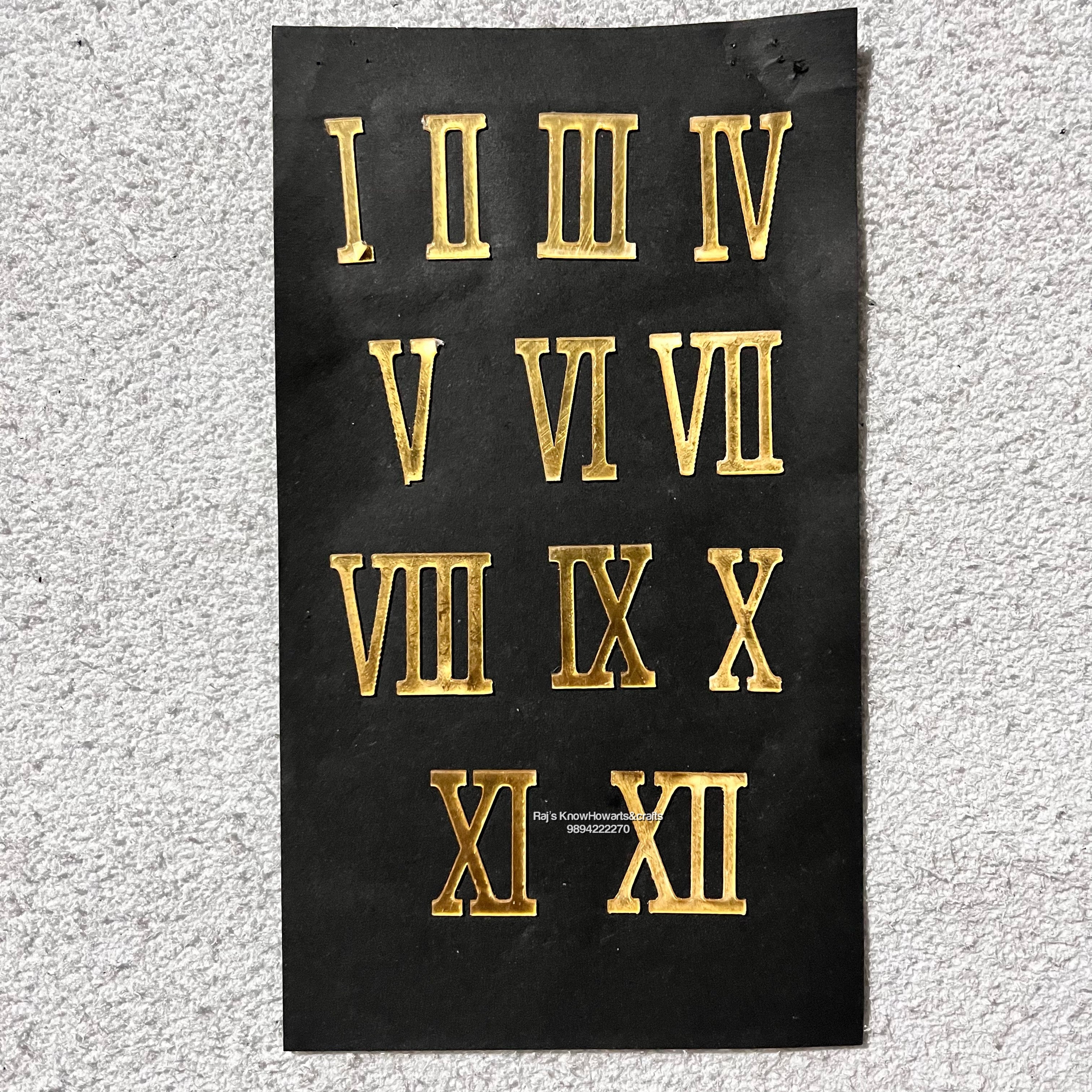 Acrylic Roman letter Gold