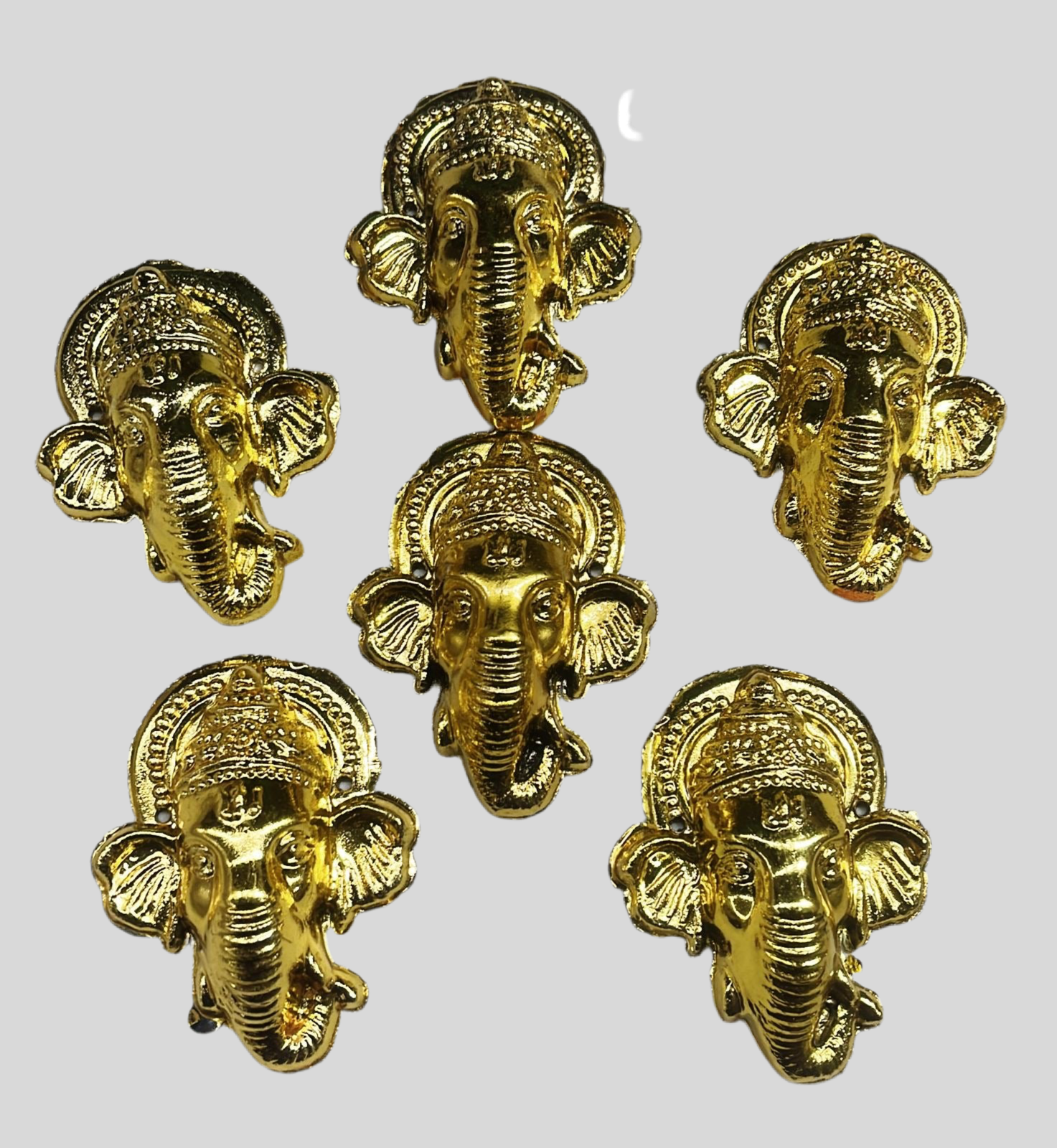 Golden Acrylic vinayagar beads for garland 6piece  in a 1pack