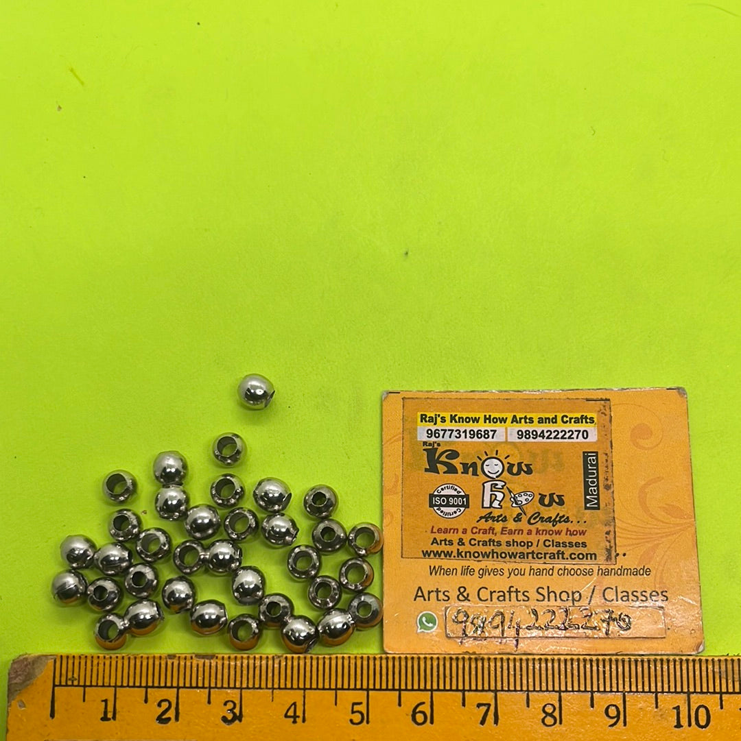 Silver round bead  more than 25pc 2