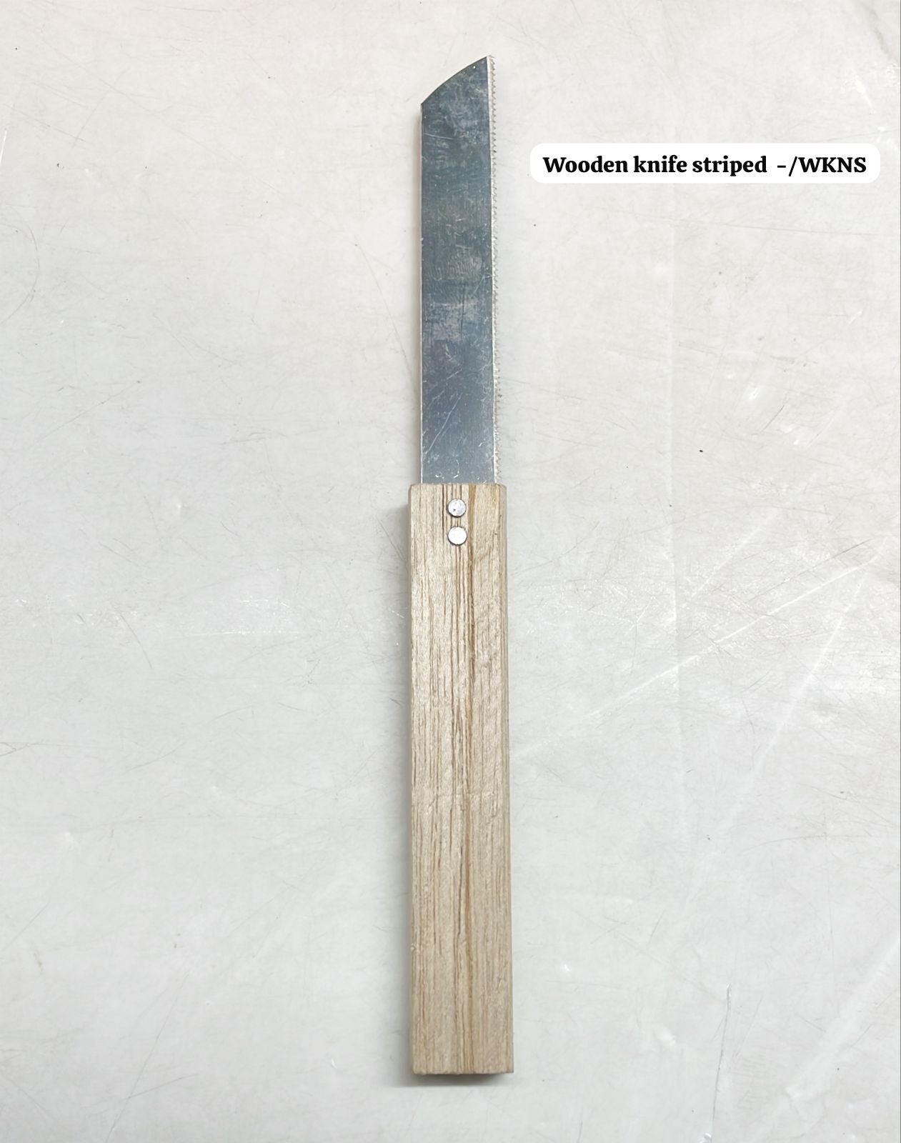 Wooden knife striped-1pack /WKNS