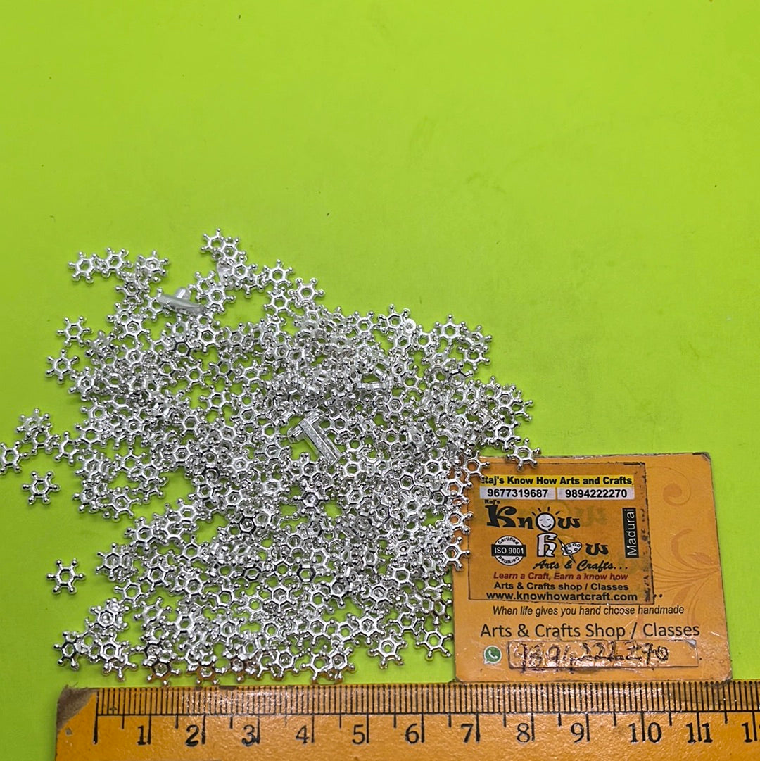 Star silver chakri beads more than 25pc