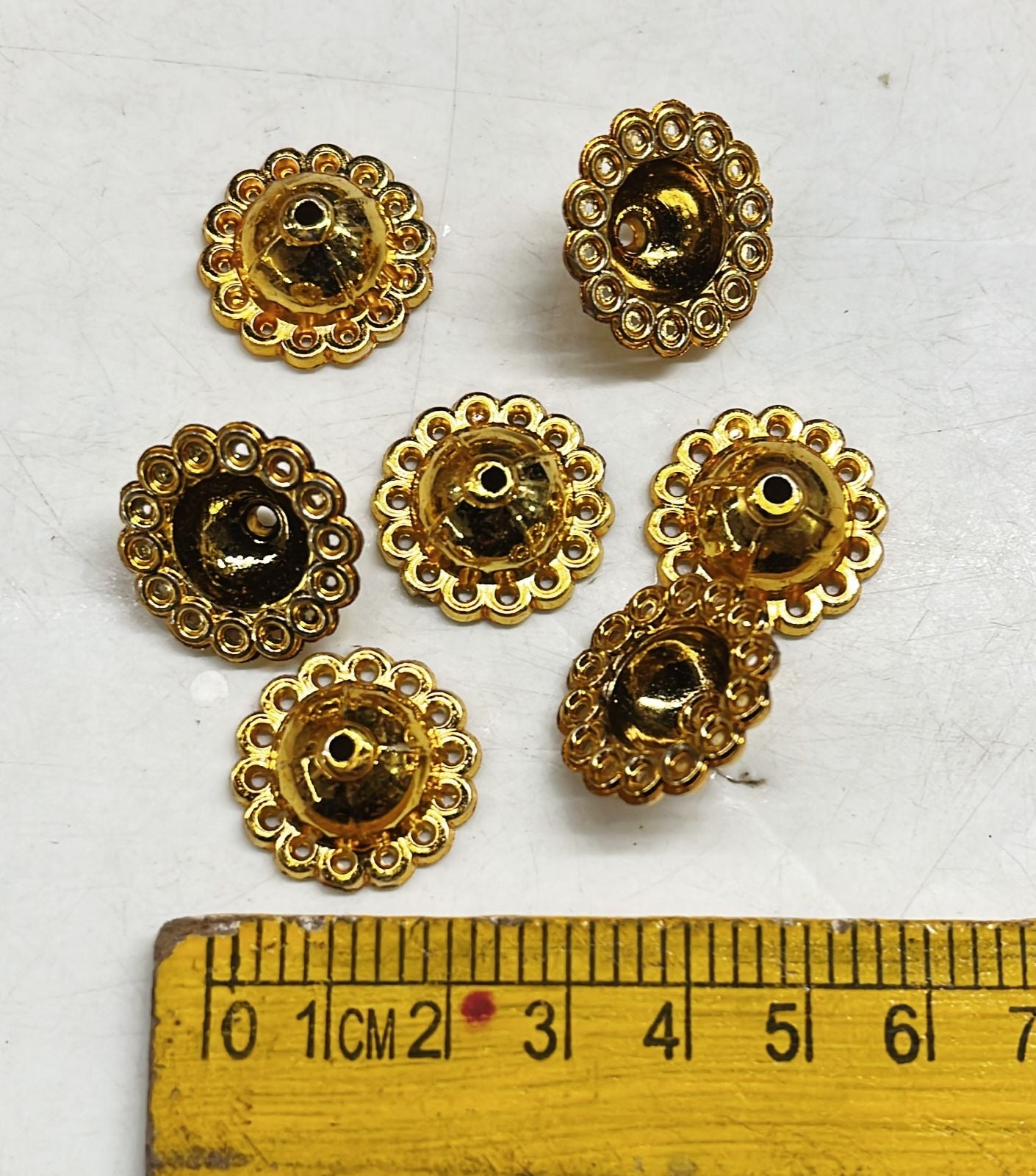 Golden acrylic cap beads 50g-1pack