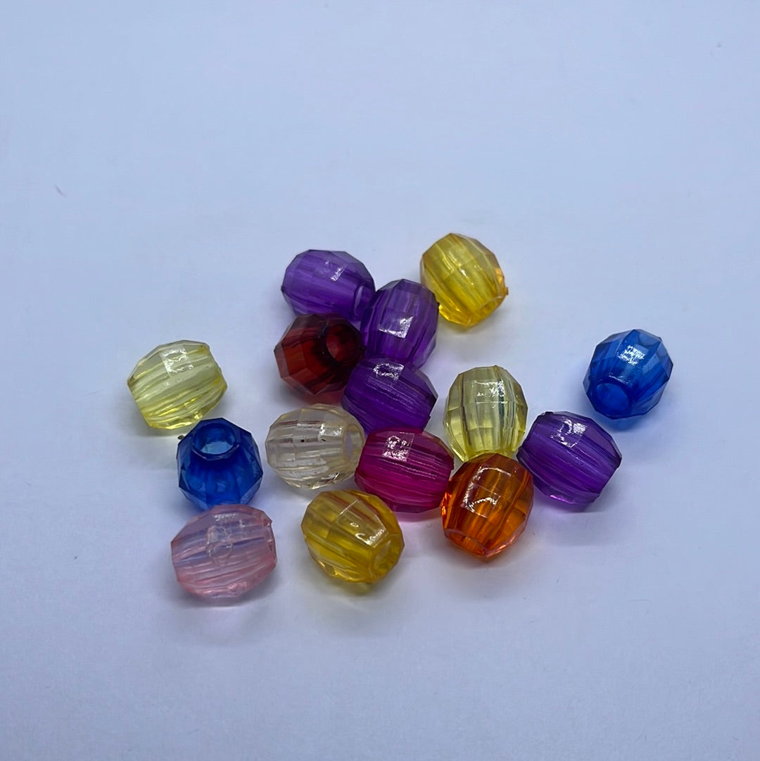 Acrylic  plastic color design beads -100g