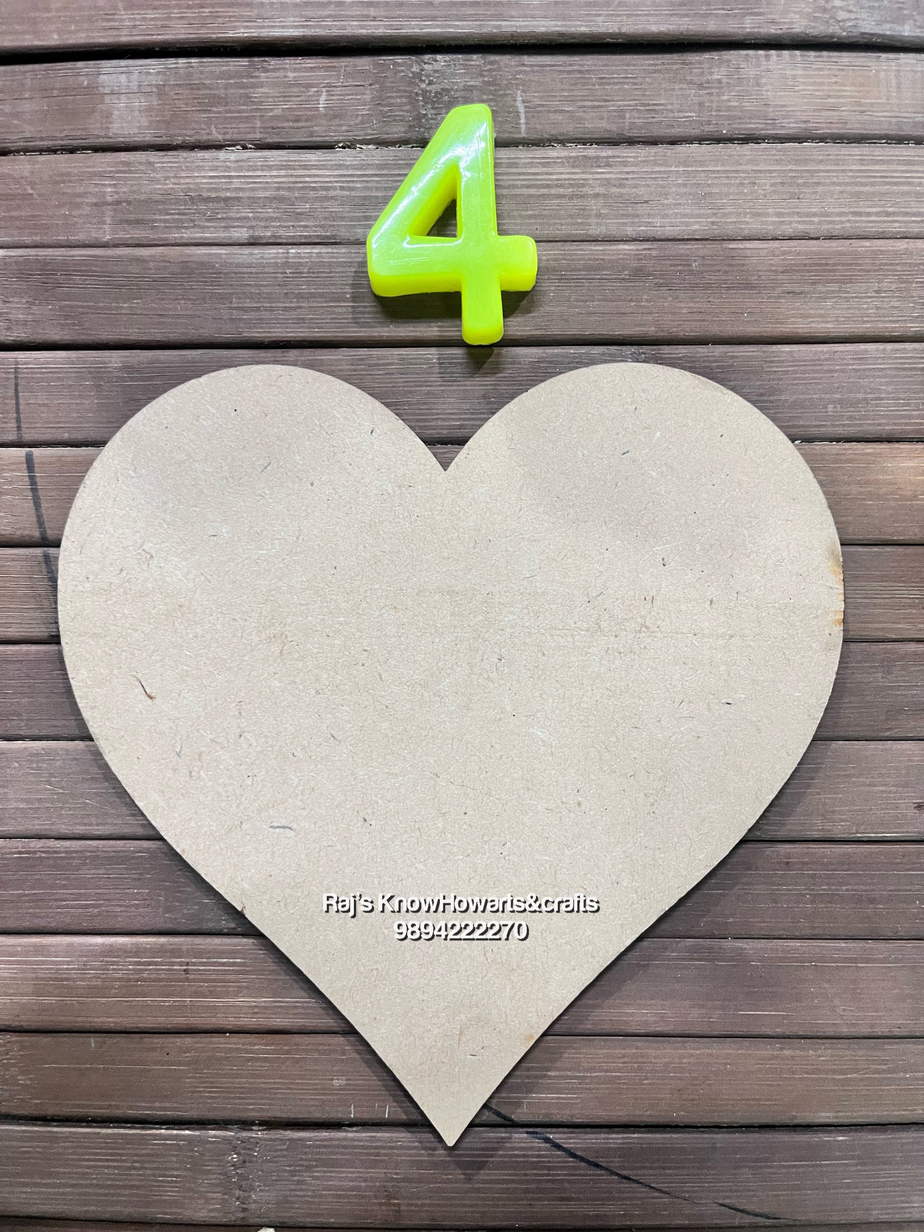 MDF Heart 4 inch