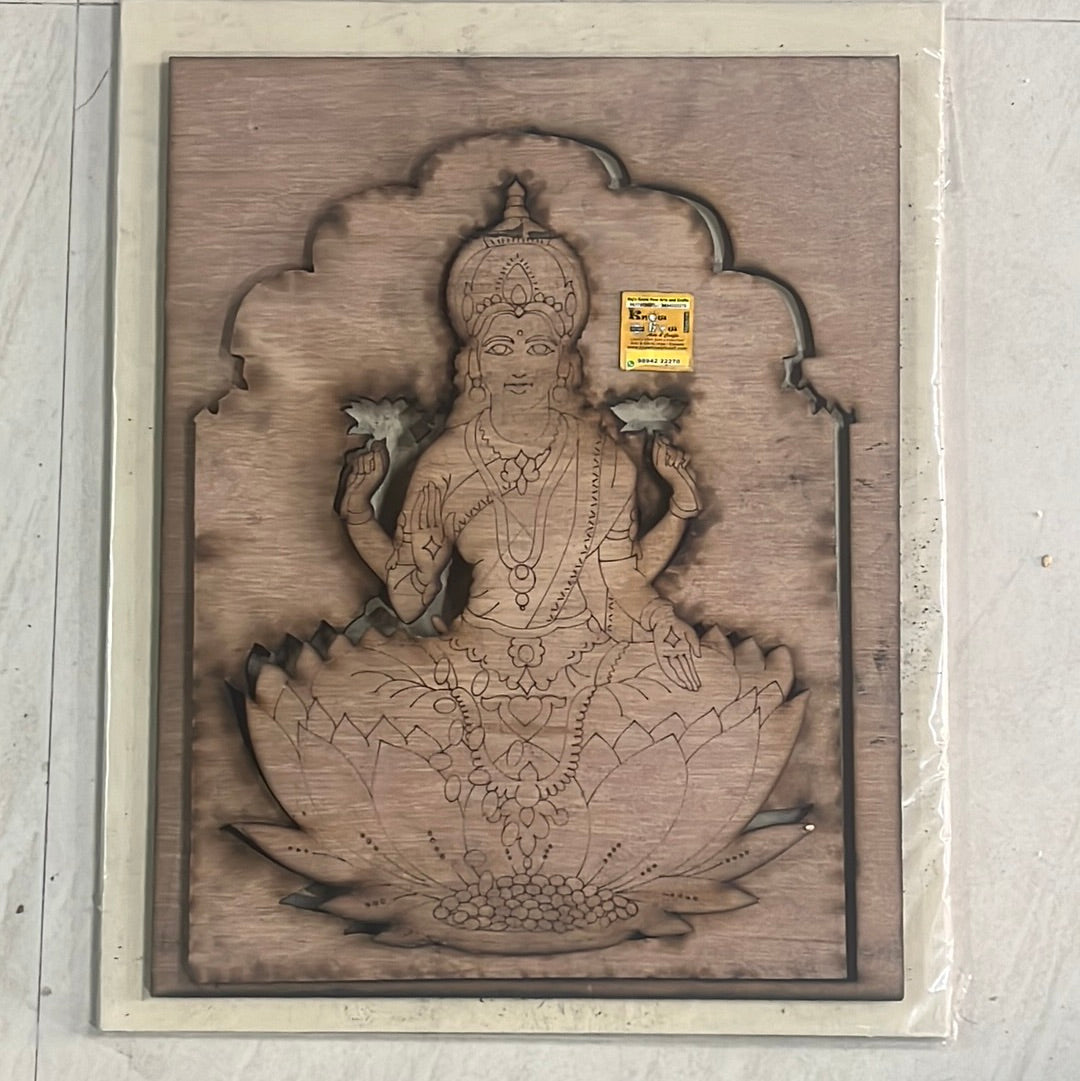 Lakshmi 16x20 3D Tanjore painting Wooden base