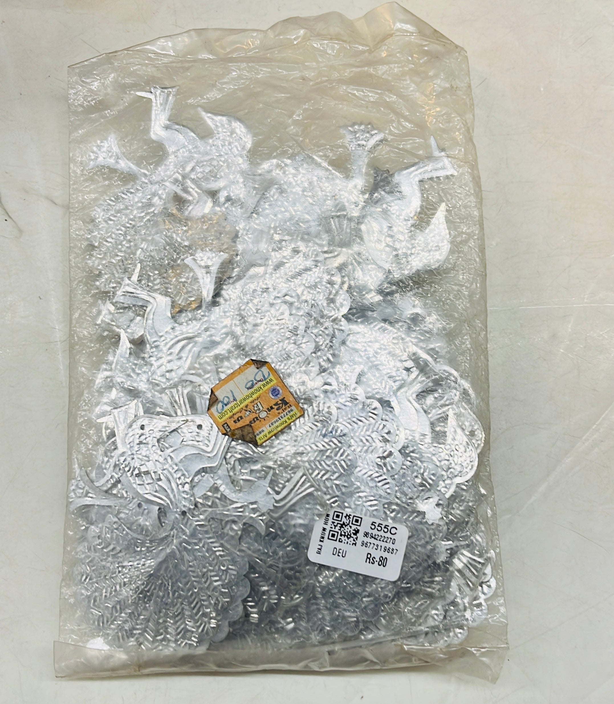 Peacock silver 2inch sequence 100g-1pack/555C