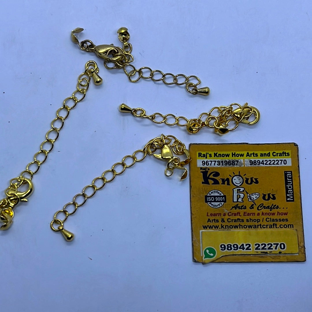 Brass  gold plated chain 5pc in a pack