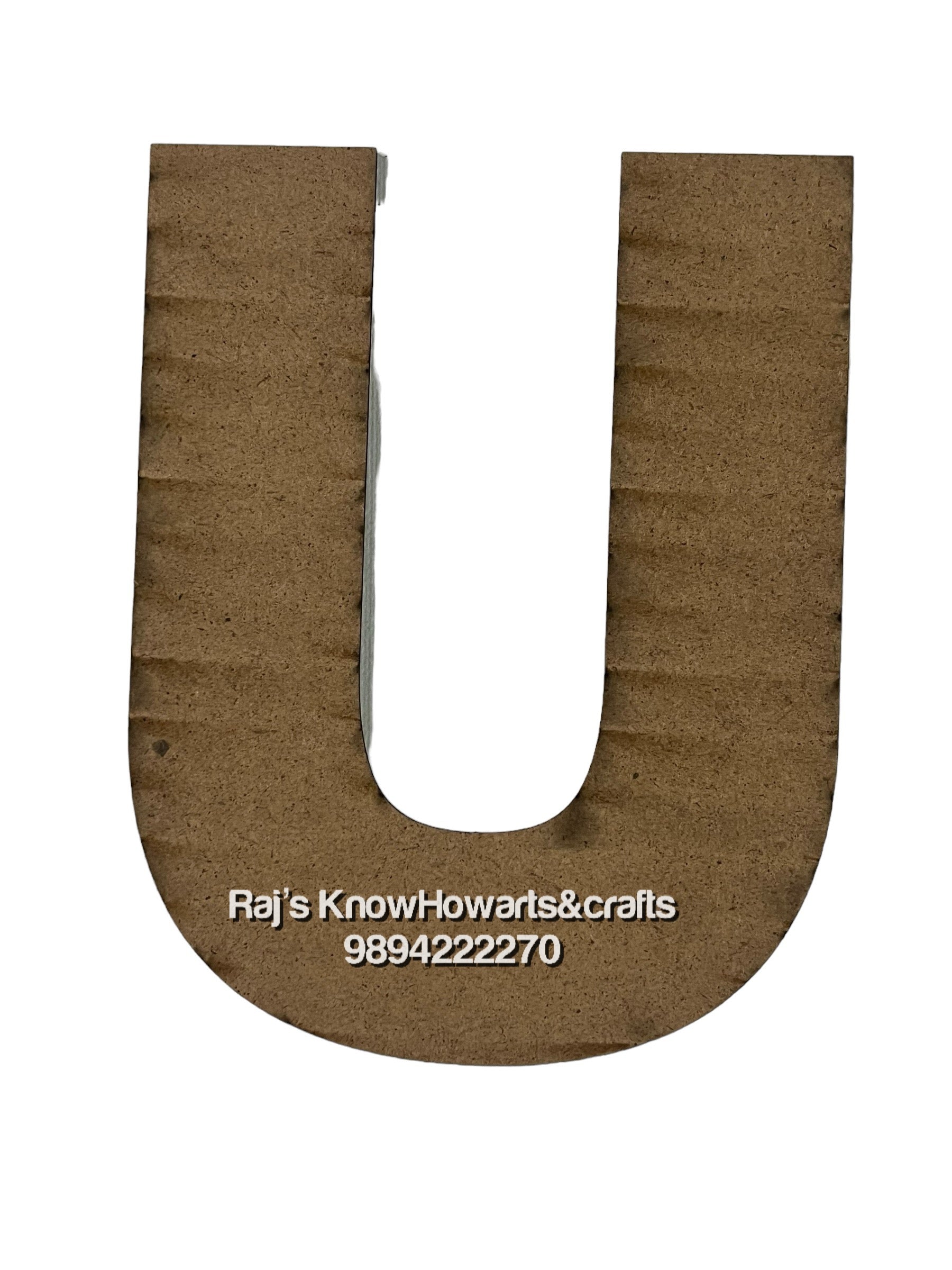 U-6inch 3d Mdf cutout alphabet