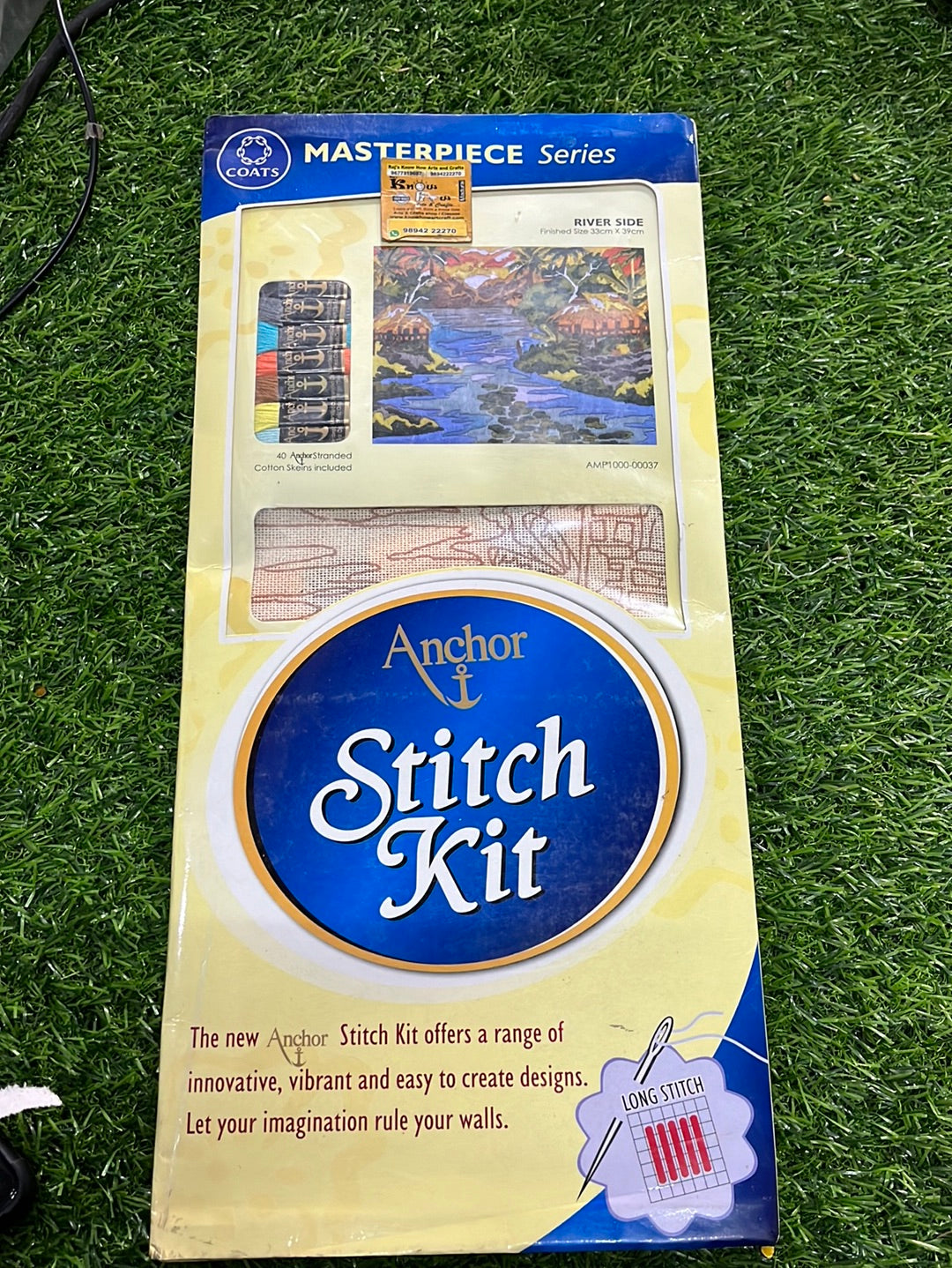 Anchor stitch embroidery kit river side finished size 33cm x 39cm