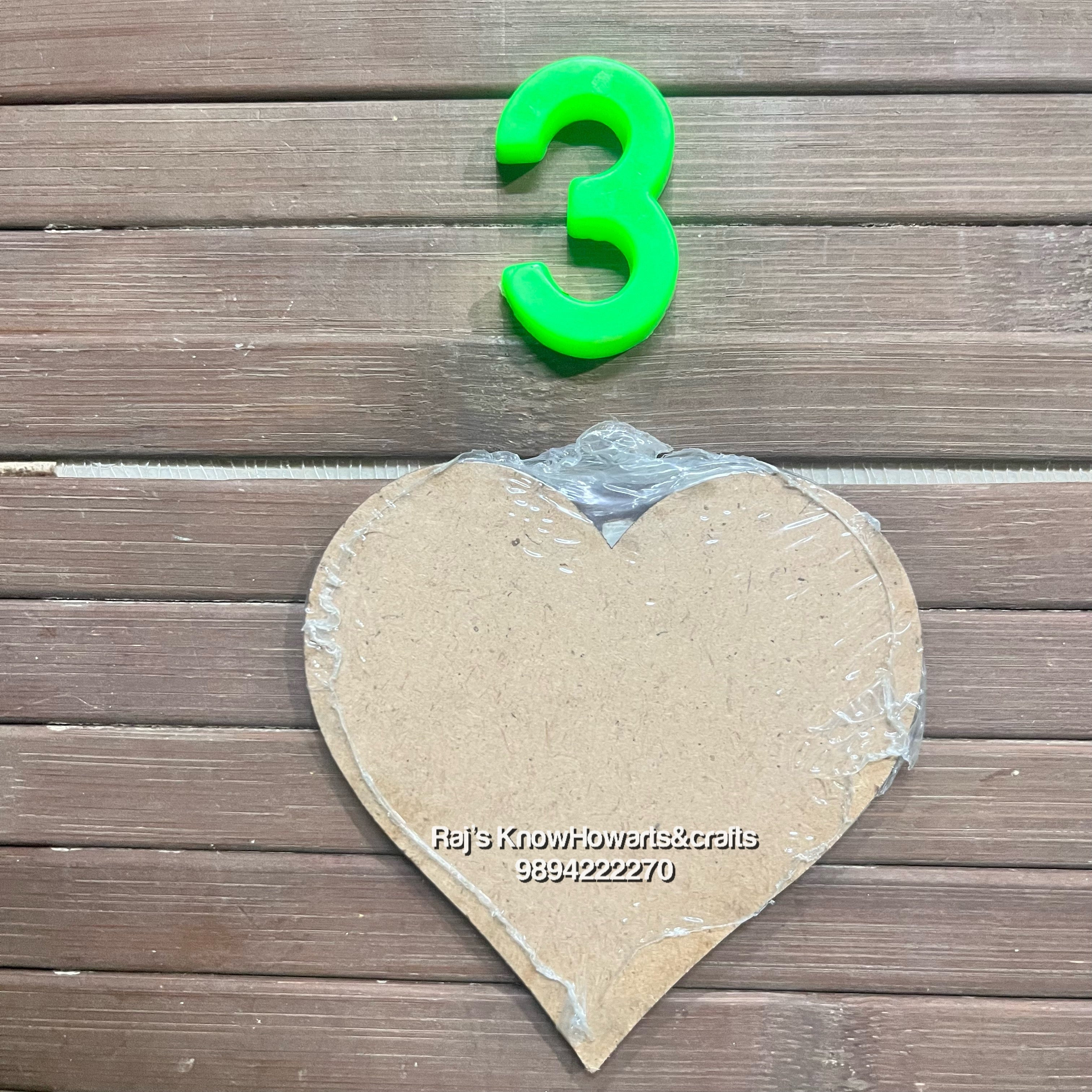 MDF Heart 3 inch