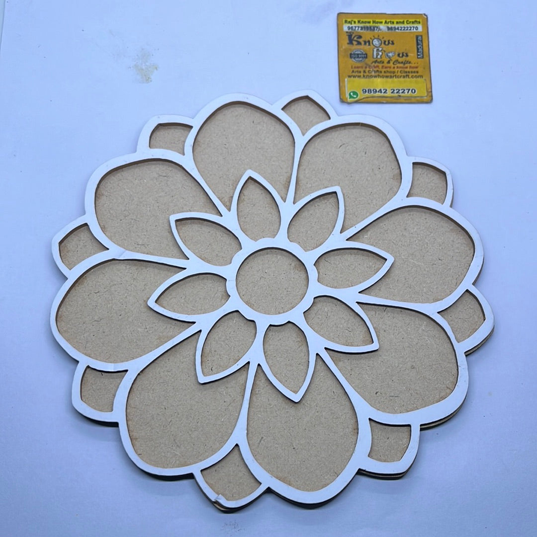 Round Mdf wood Rangoli stencils