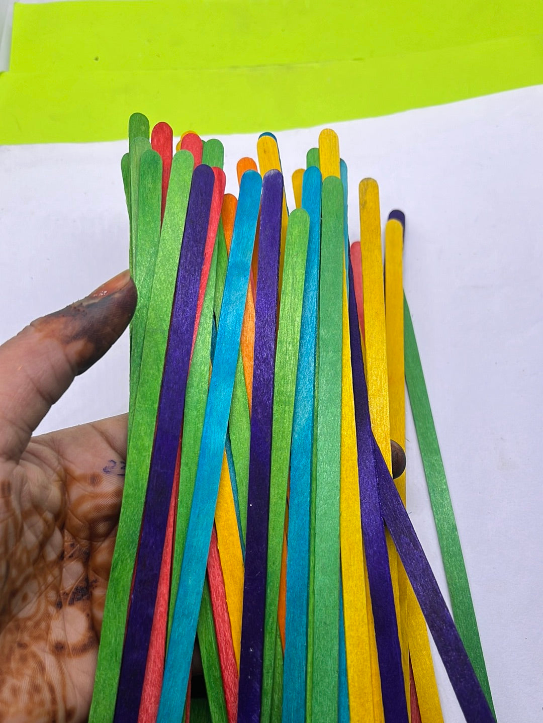Coloured popsicle stick big