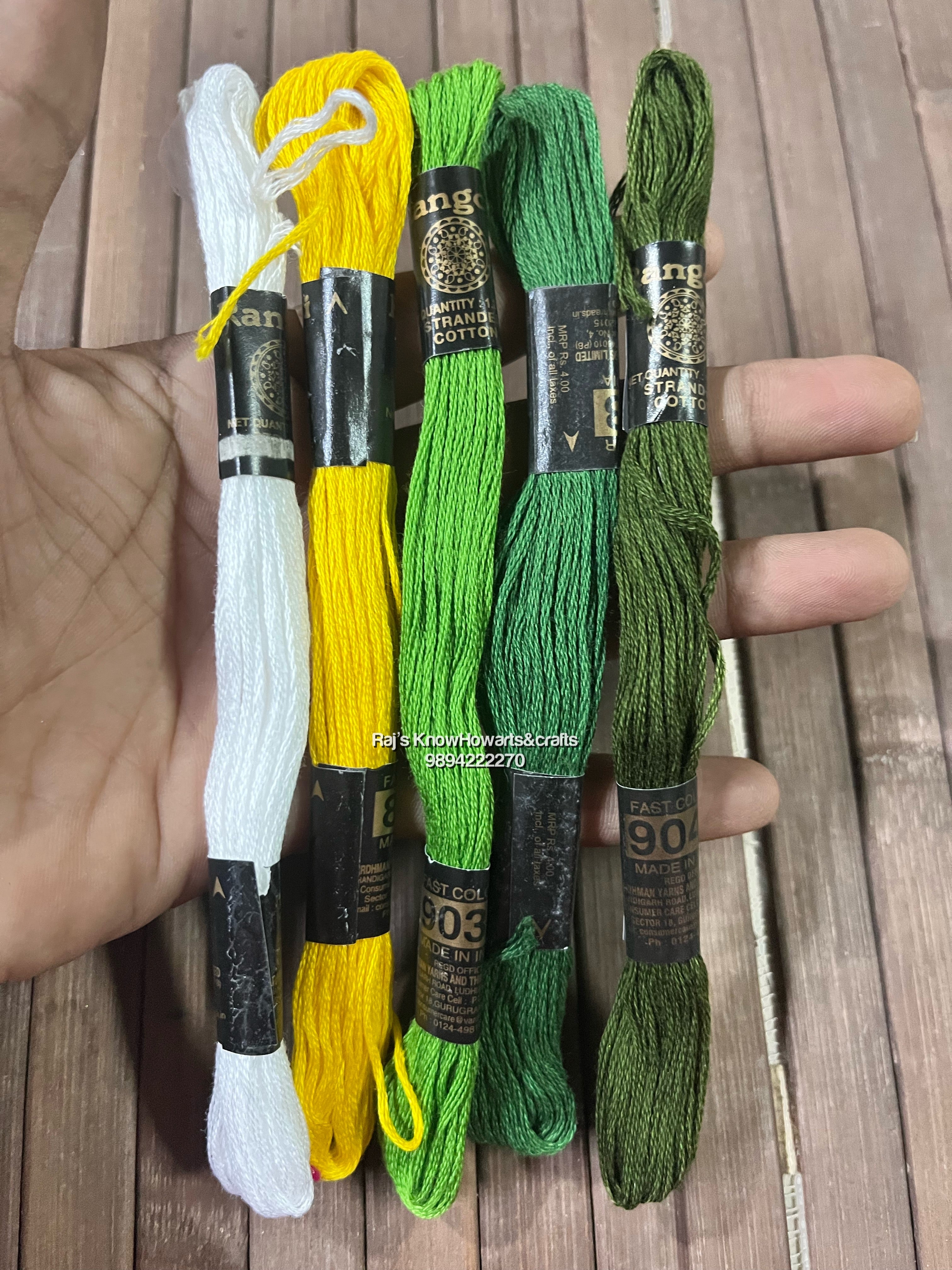 Embroidery multi colour thread - 10pc