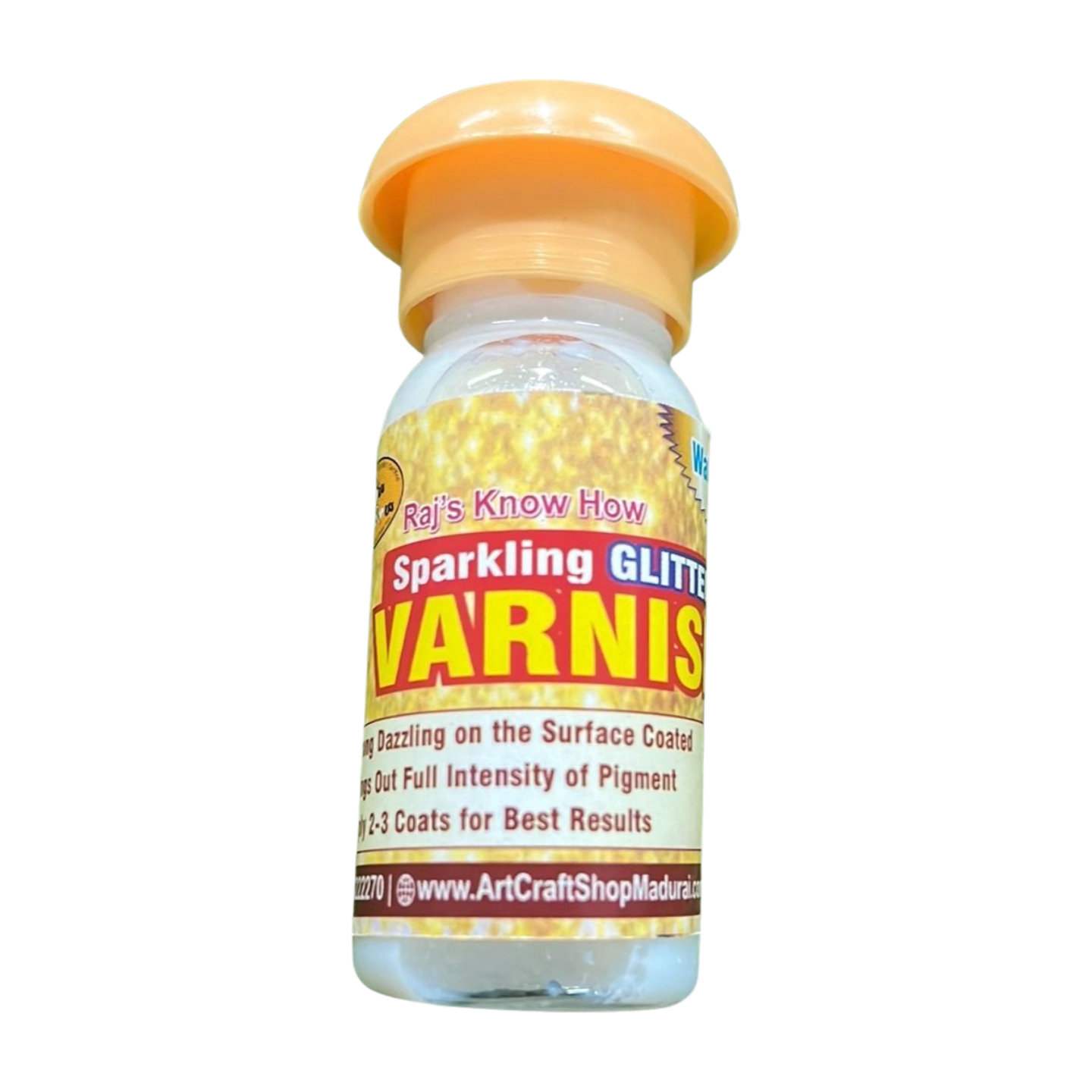 Knowhow transparent sparkle clear varnish 30ml