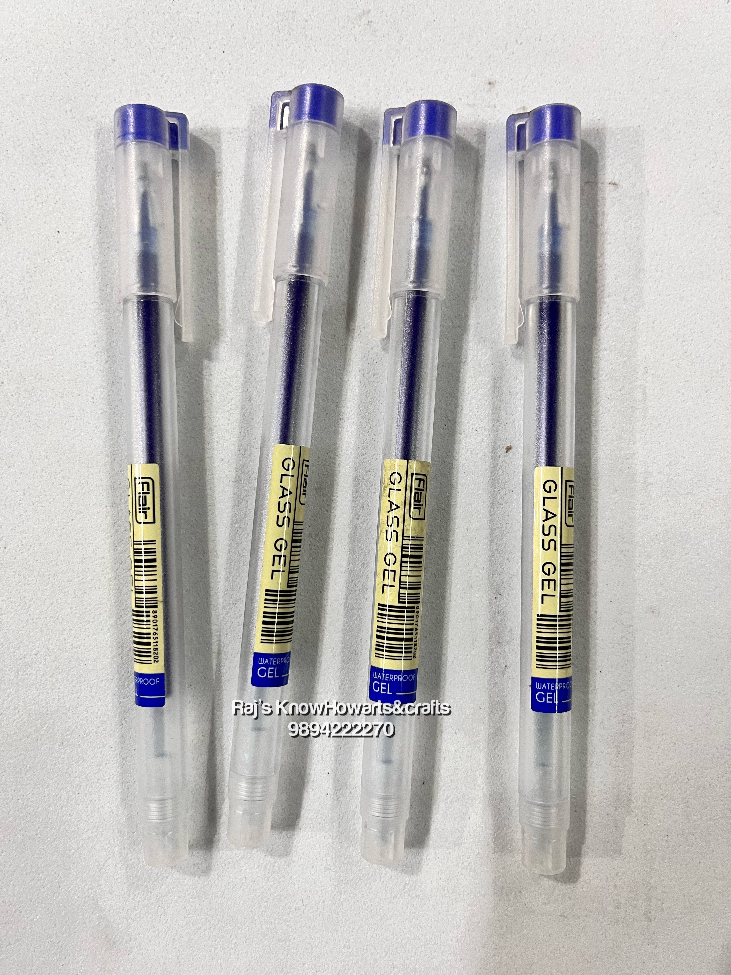 Flair Glass waterproof gel pens  - 5 pc