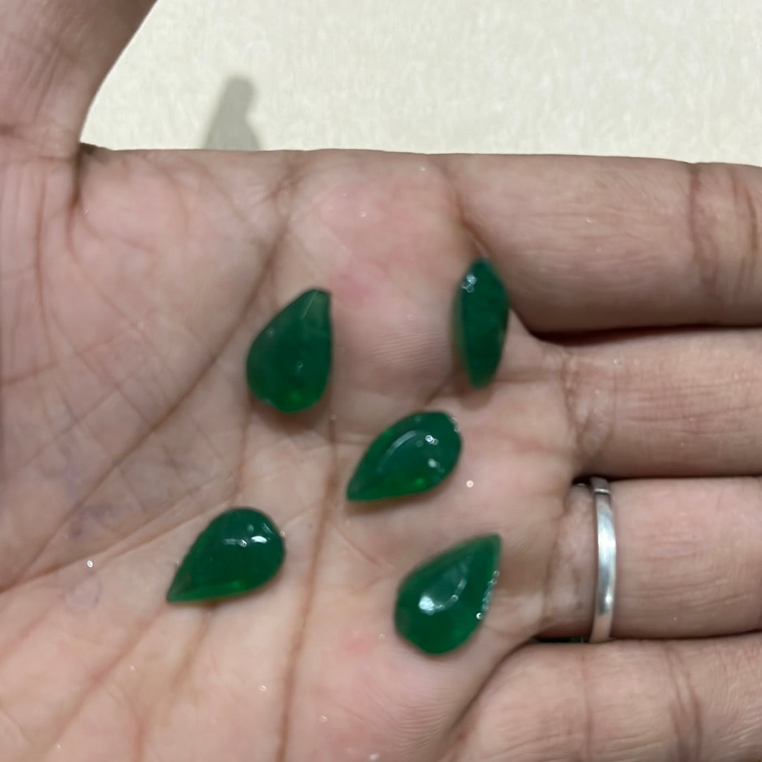 8x14 emerald kundan stones-10piece