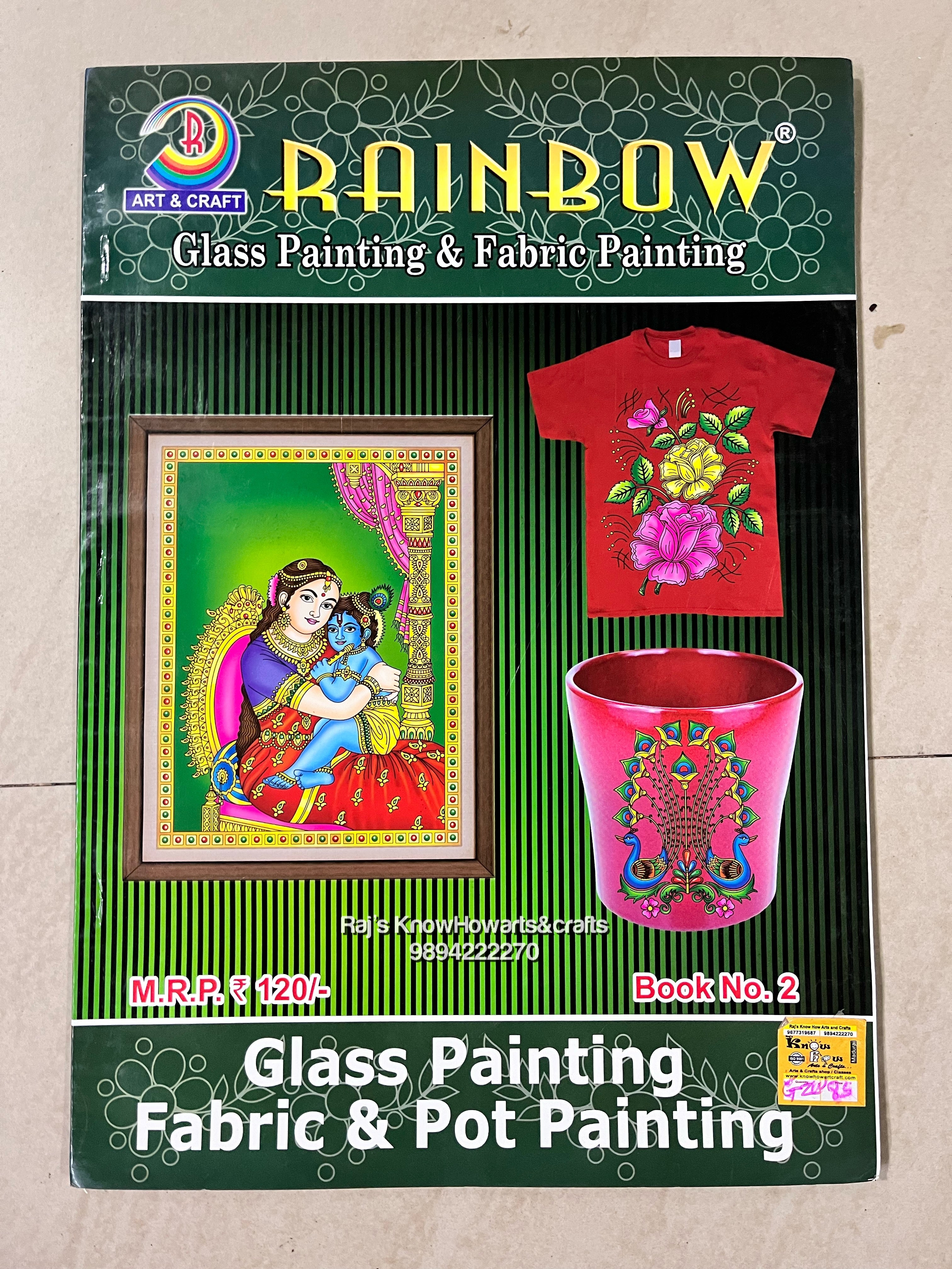 Rainbow glass painting & fabric paintings