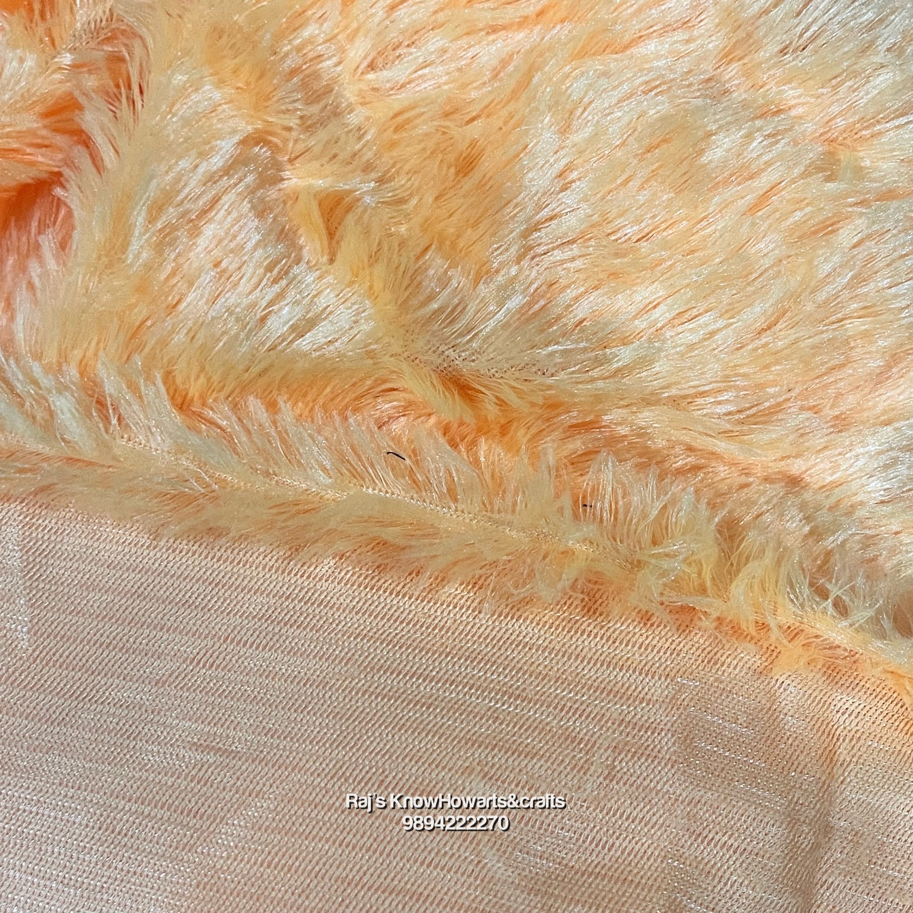 Yellow fur cloth - 1 meter