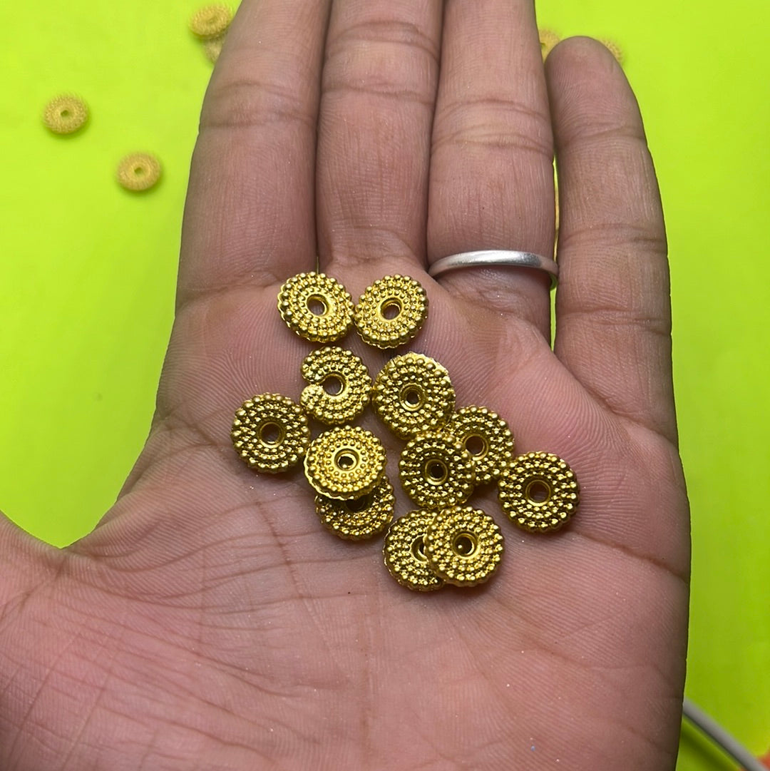Gold antique spacer beads more than 25pc 2