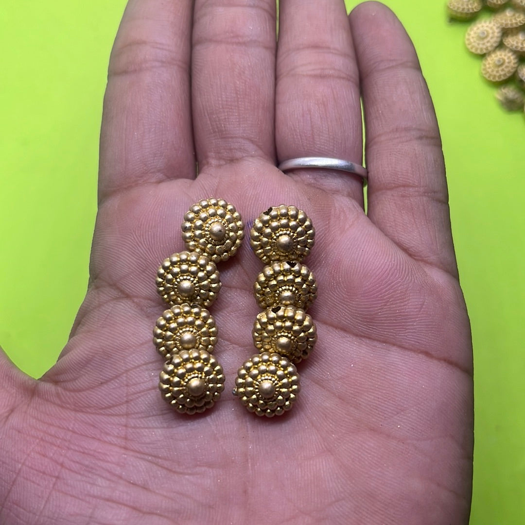 Golden round antique spacer beads more than 25pc