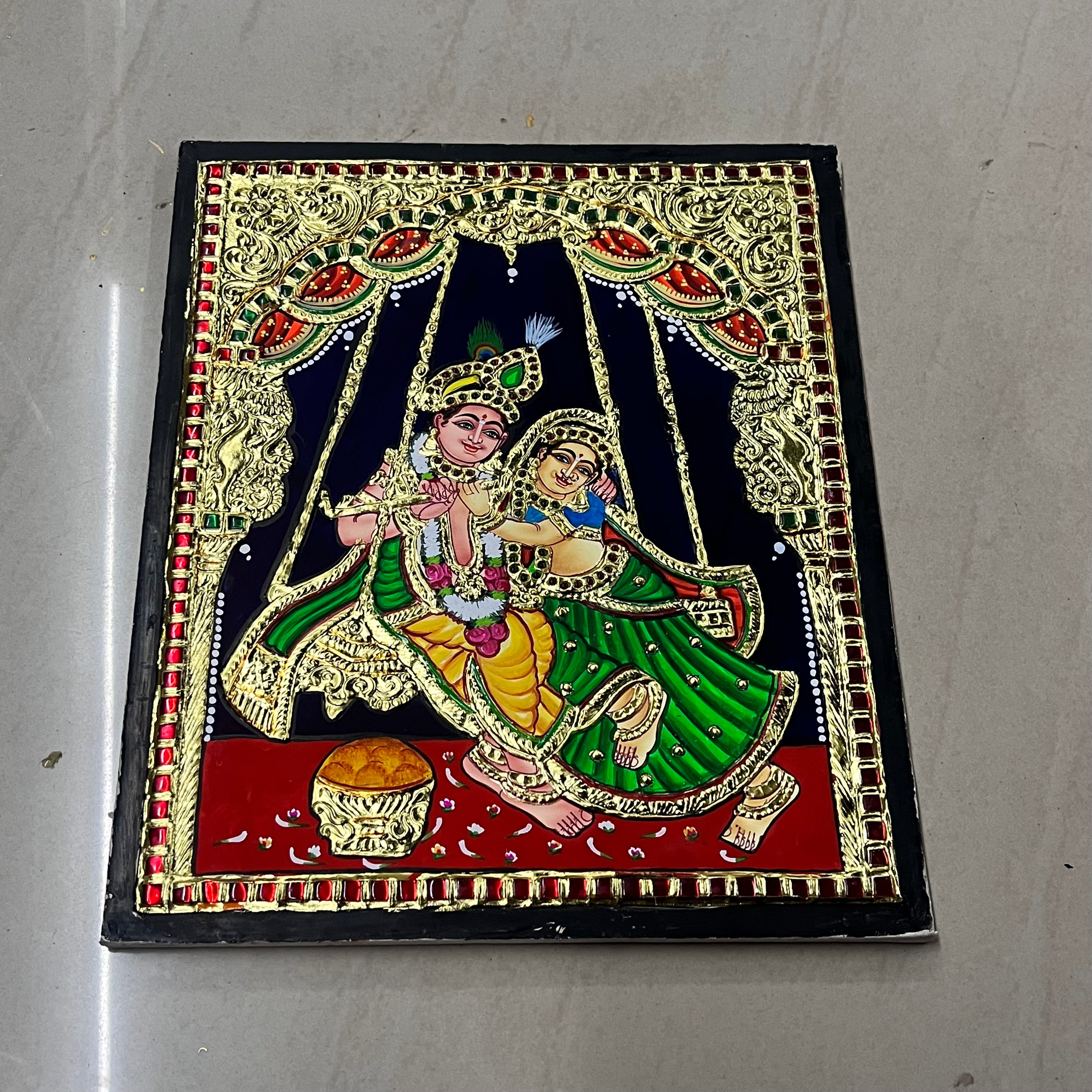 Radha krishna Tanjore painting 10x12(15days delivery form payment date)-1pack