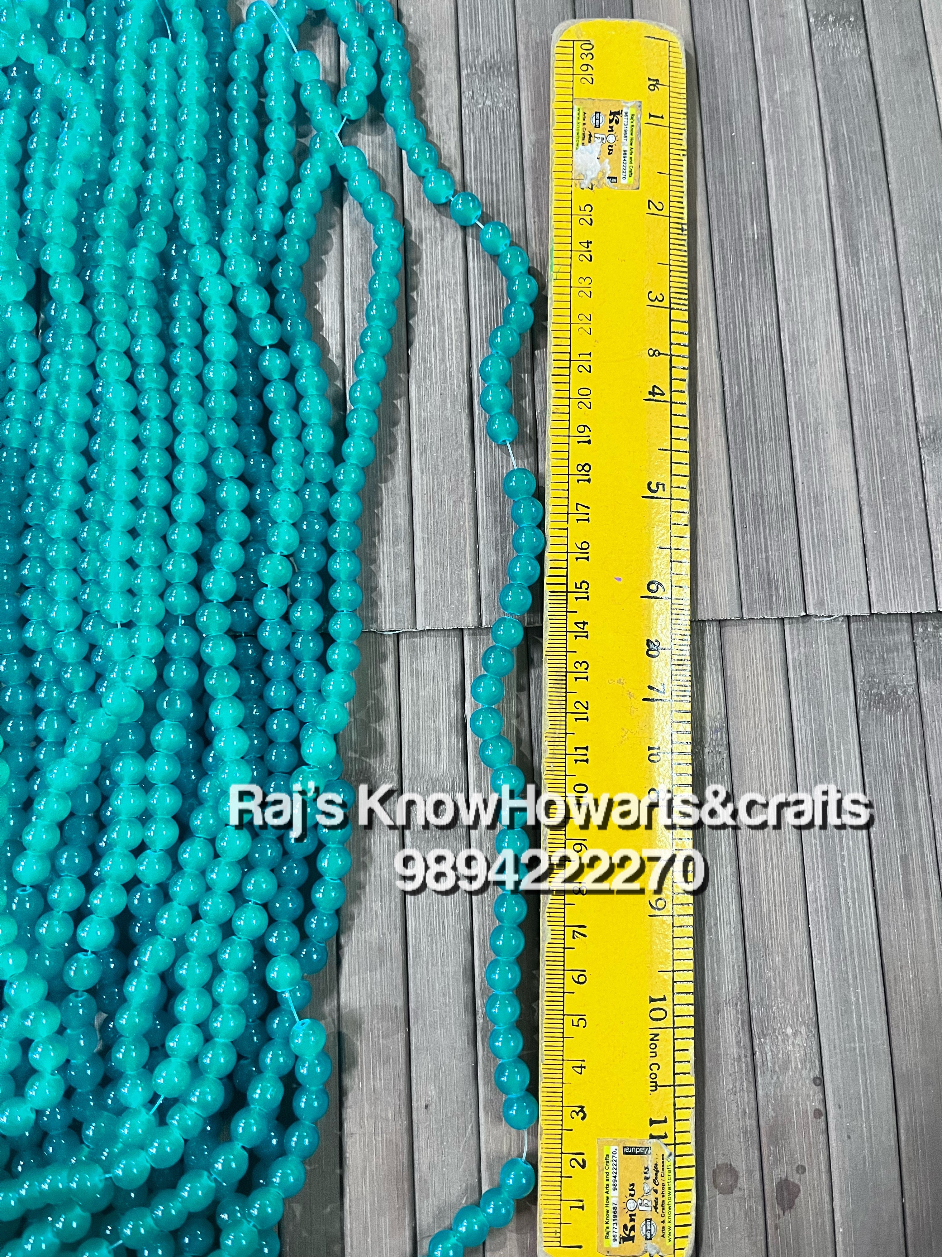 Bracelet beads green 8mm - 1 line