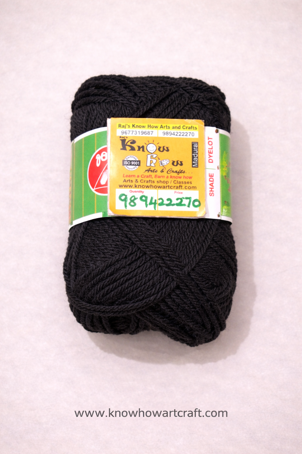 Black Woolen thread – KnowHowArtCraft