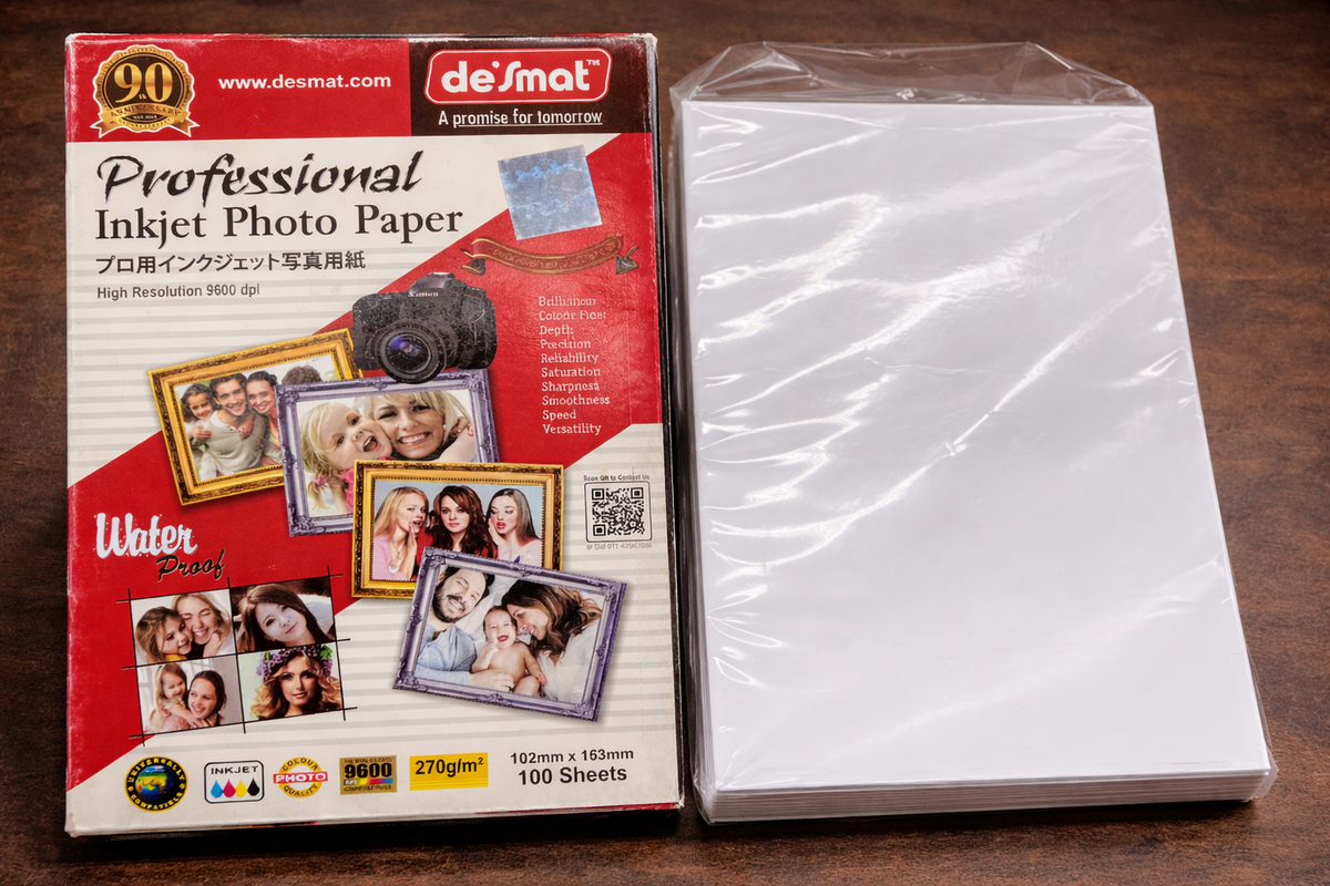 Desmat inkjet Photo Paper 100Sheets 4R 1 Box – KnowHowArtCraft