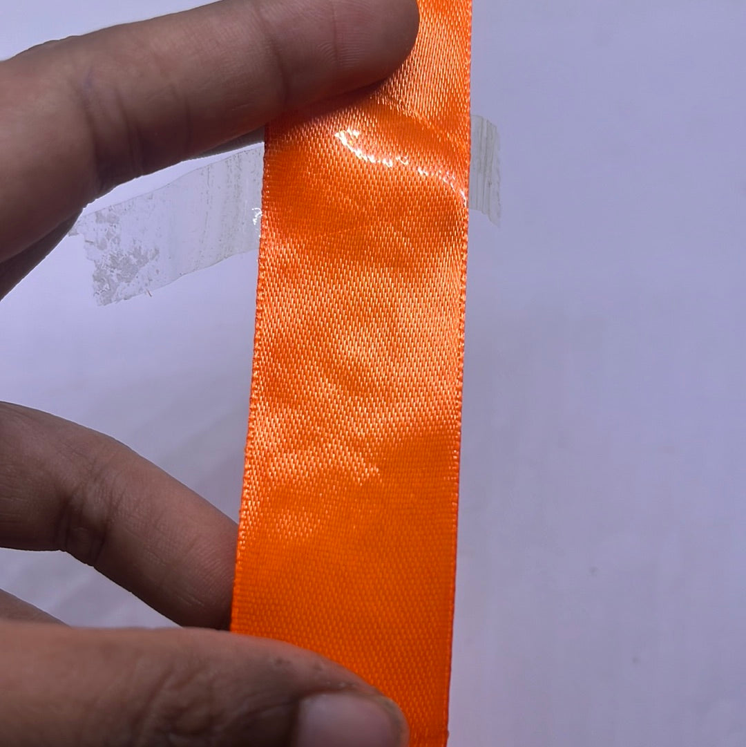 Orange   Half inch satin ribbon 10meter