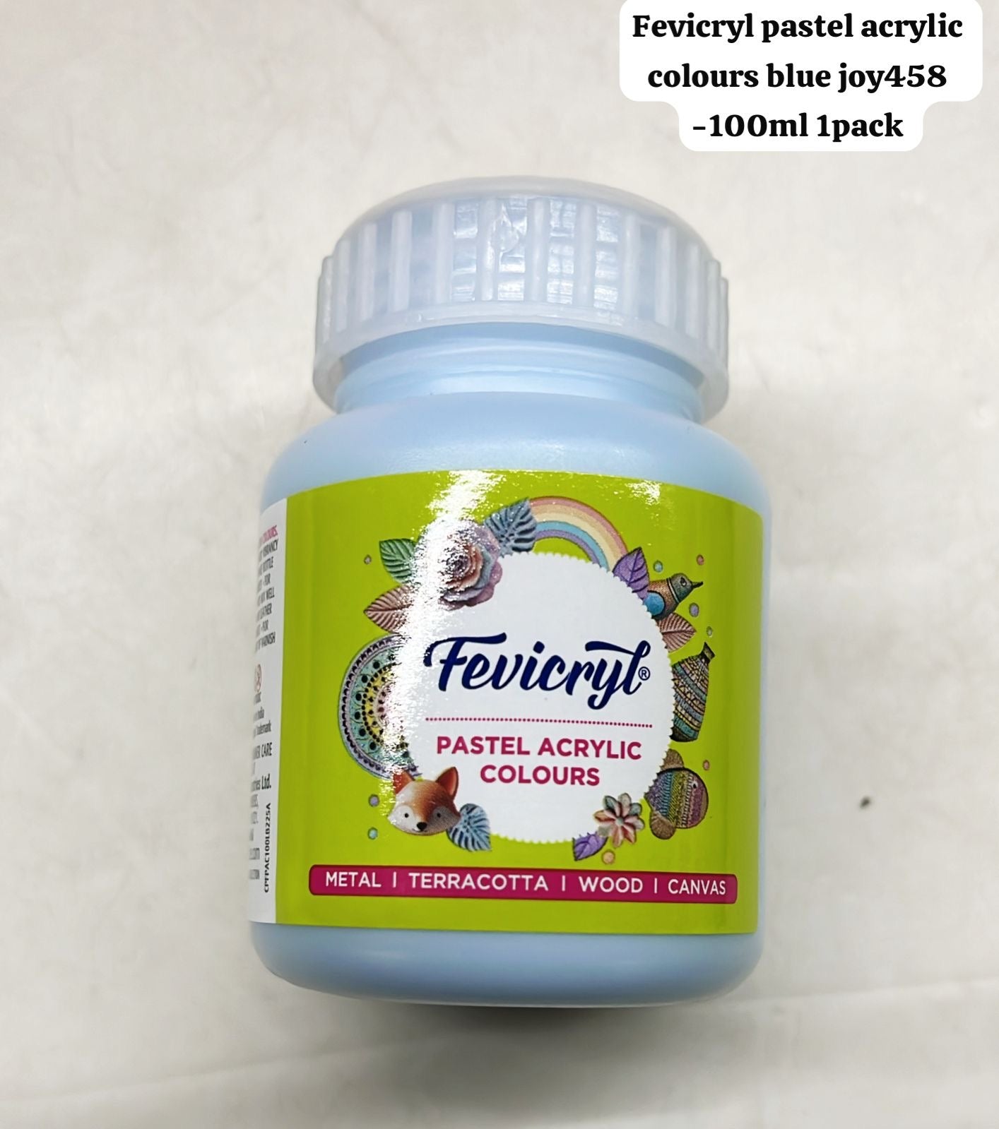 Fevicryl pastel acrylic colours blue joy458 100ml -1pack