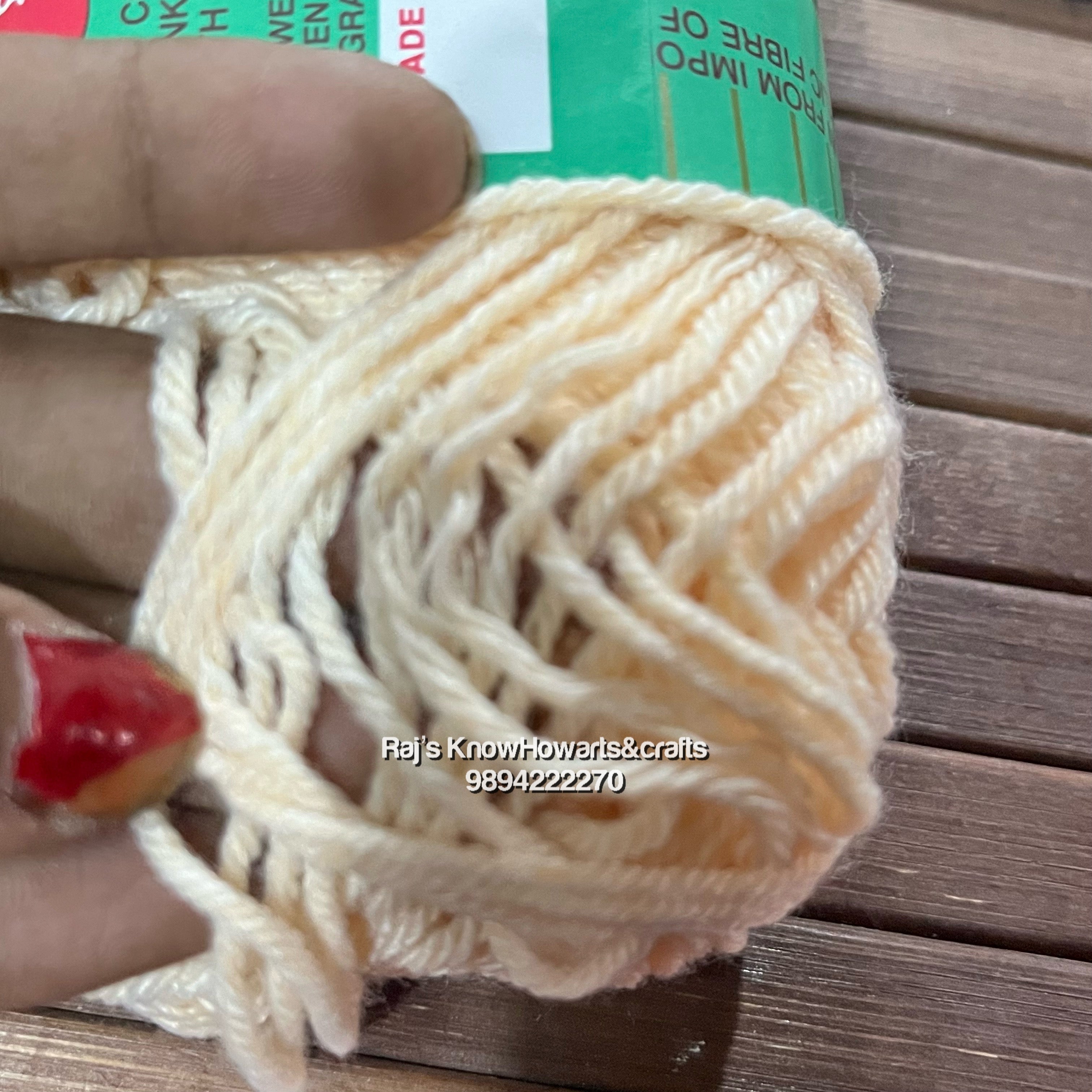 Peach colour Woolean thread