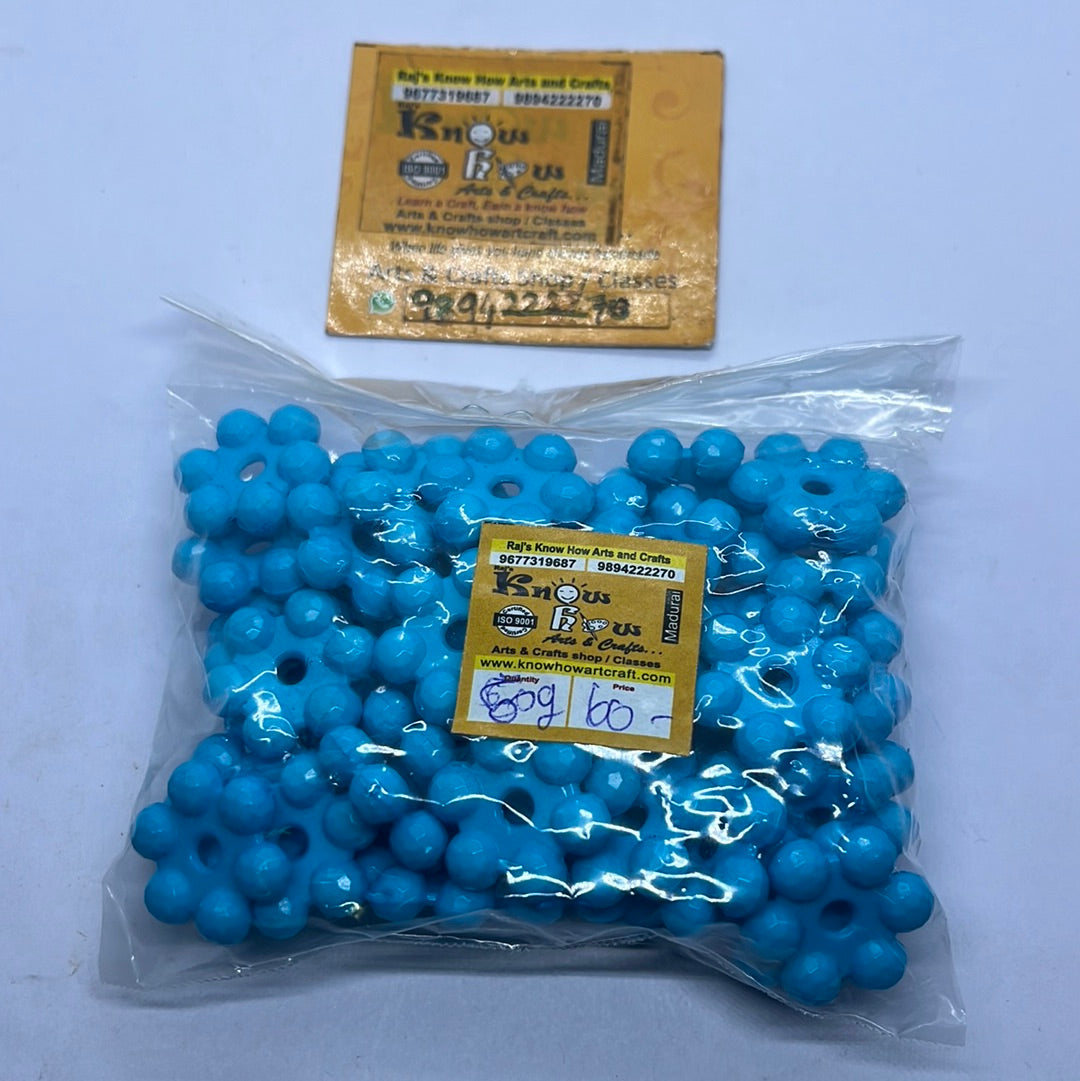 Acrylic  plastic color design  medium beads -50g 1