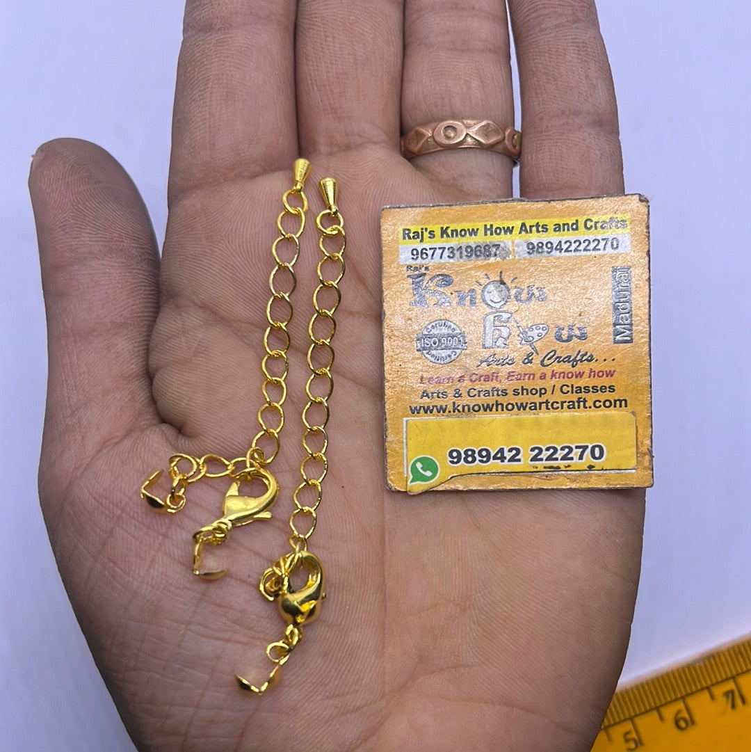 Brass  gold plated chain 5pc in a pack