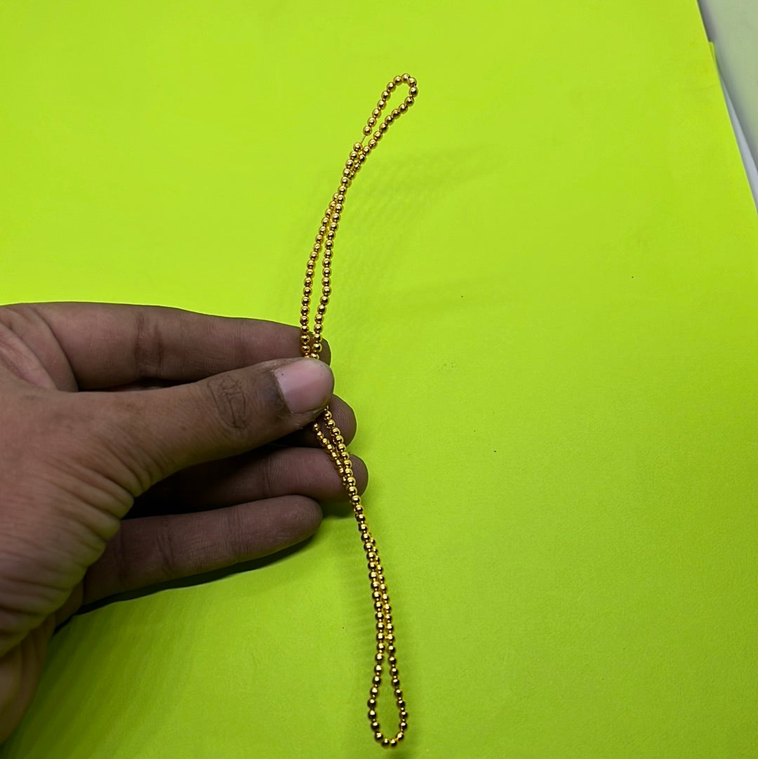 2mm plain small Round Golden Beads
