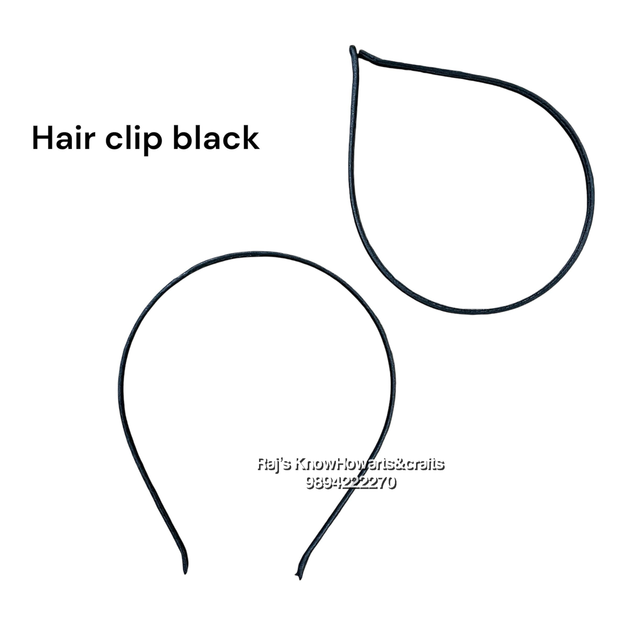 Hair clip black-5 pc