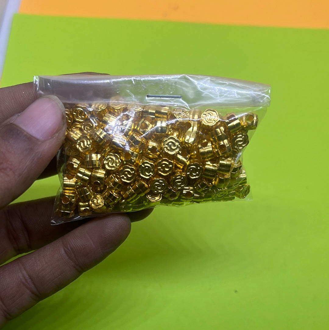 4mm Gold plated sun round beads more than 25pc