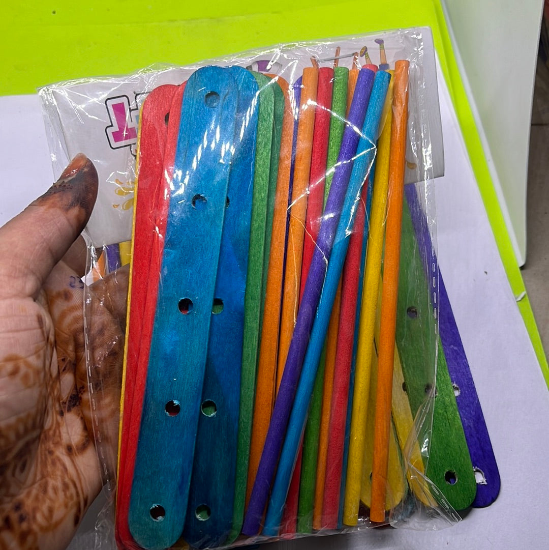 Wood Icecream multicolor sticks