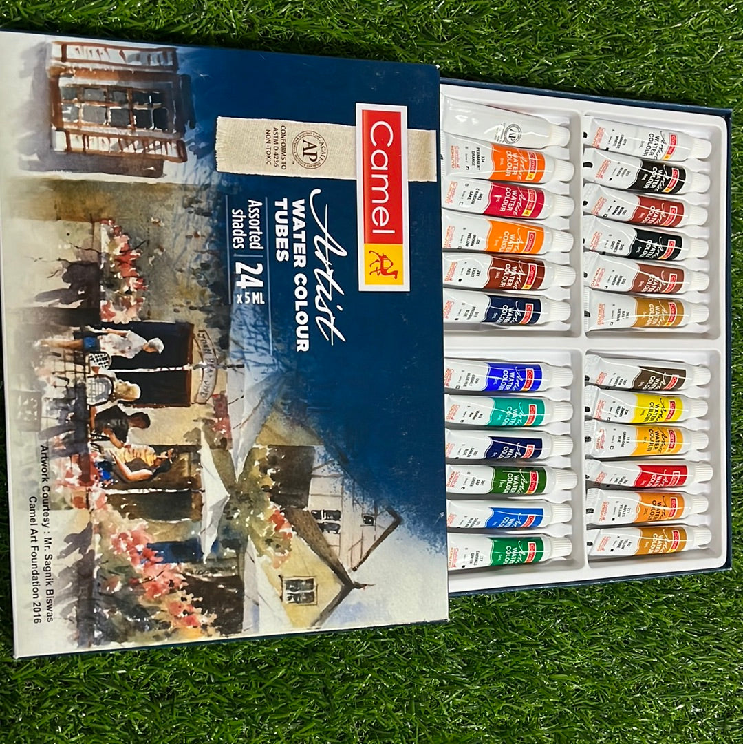 Camel Artist water colour tubes 24 shades set