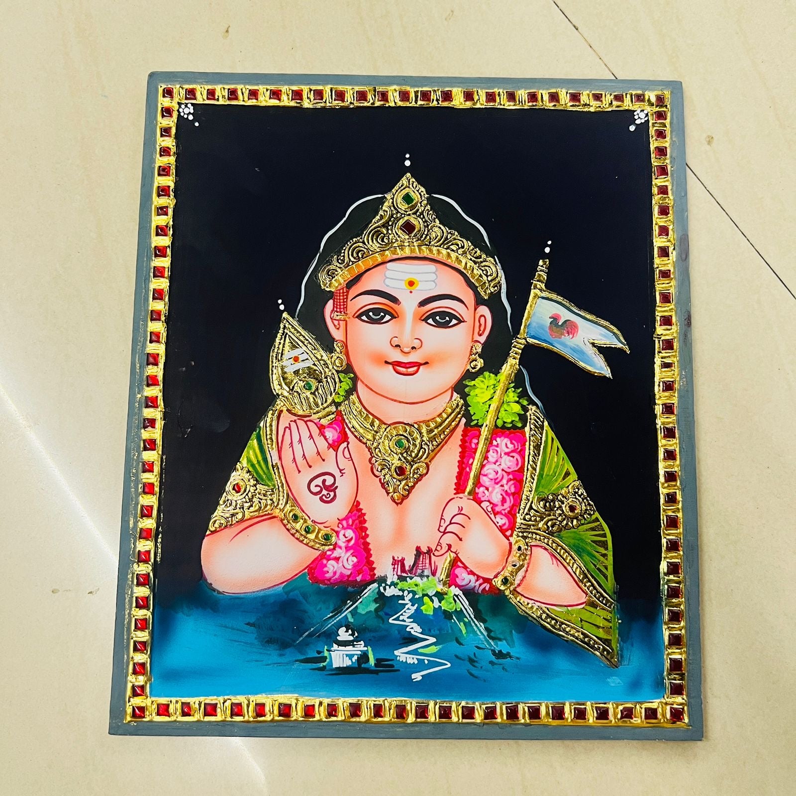 Murugan Tanjore painting 10x12(15days delivery form payment date)-1pack