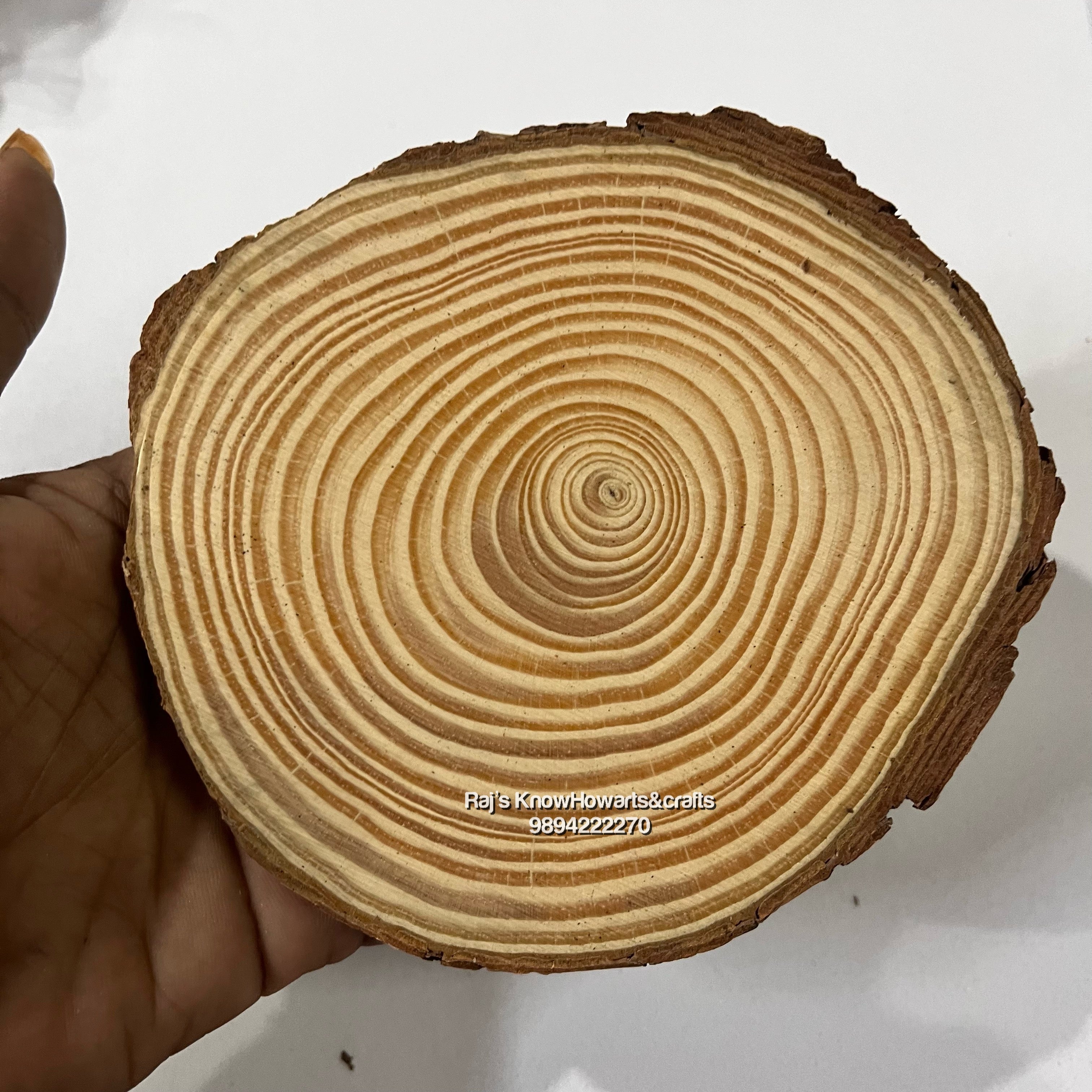 Wooden Slices (3.5 -4inch,9 TO 10CM)-WS910