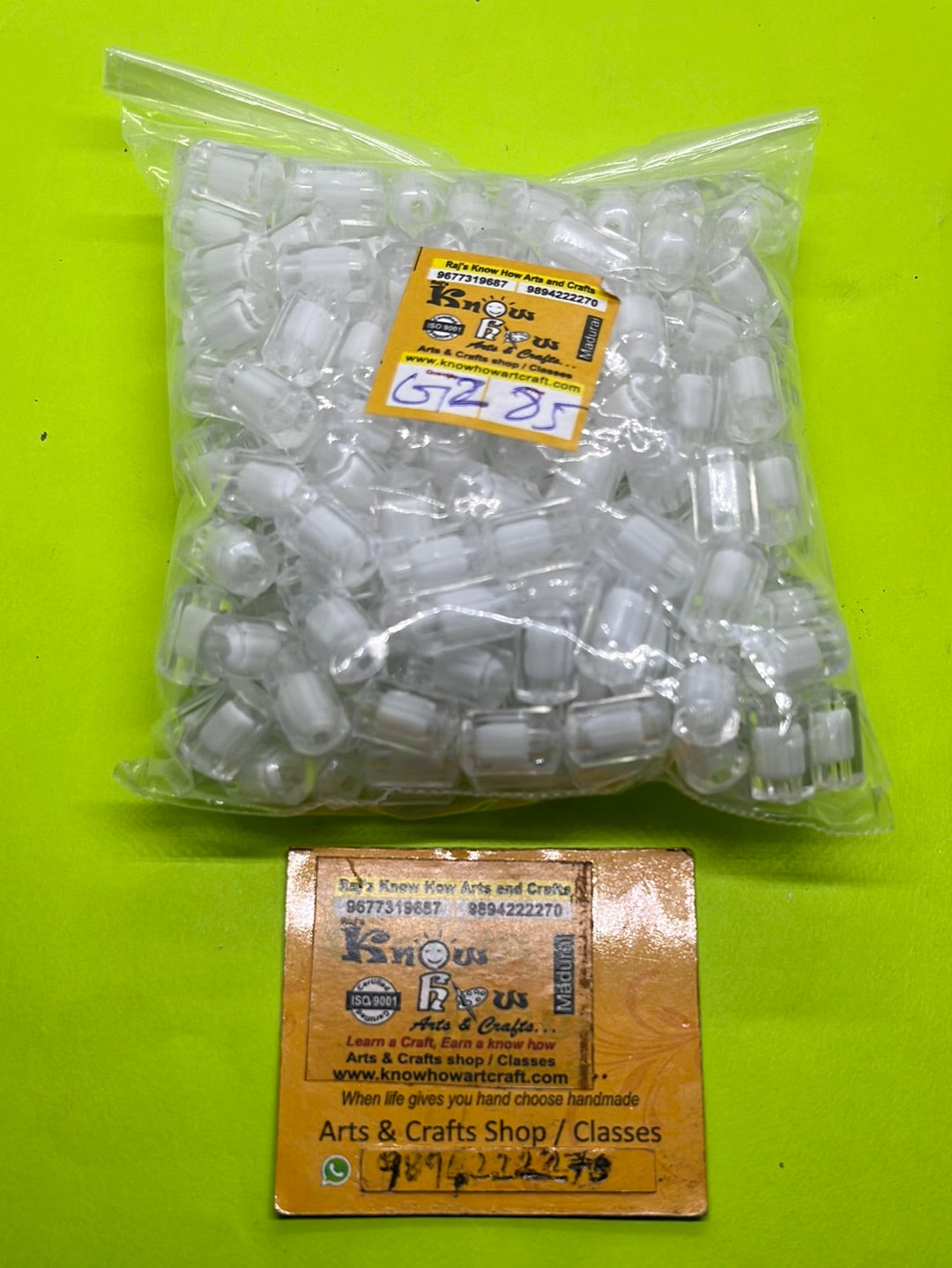 Acrylic  plastic color  small beads -100g 6