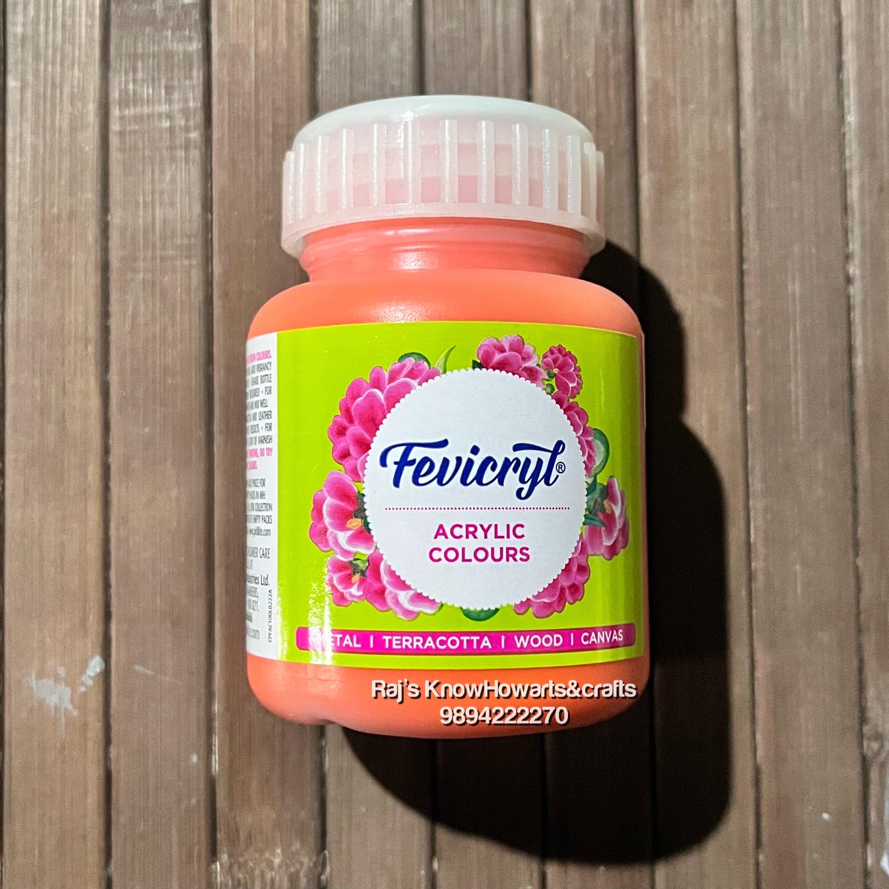 Vermilion  100ml fevicryl Acrylic color -1 bottle