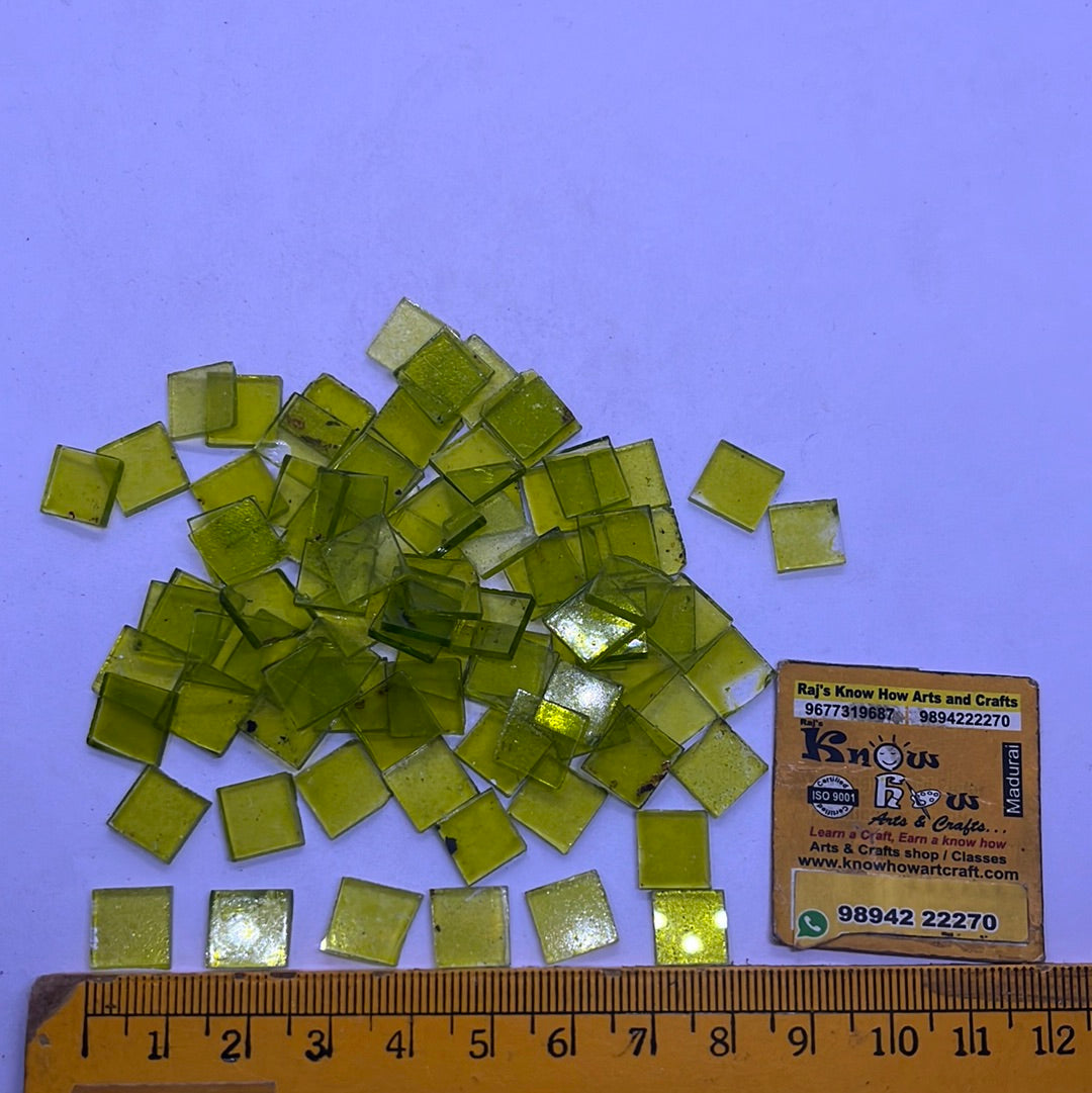 Stained glass mosaic Square 50g in a pack