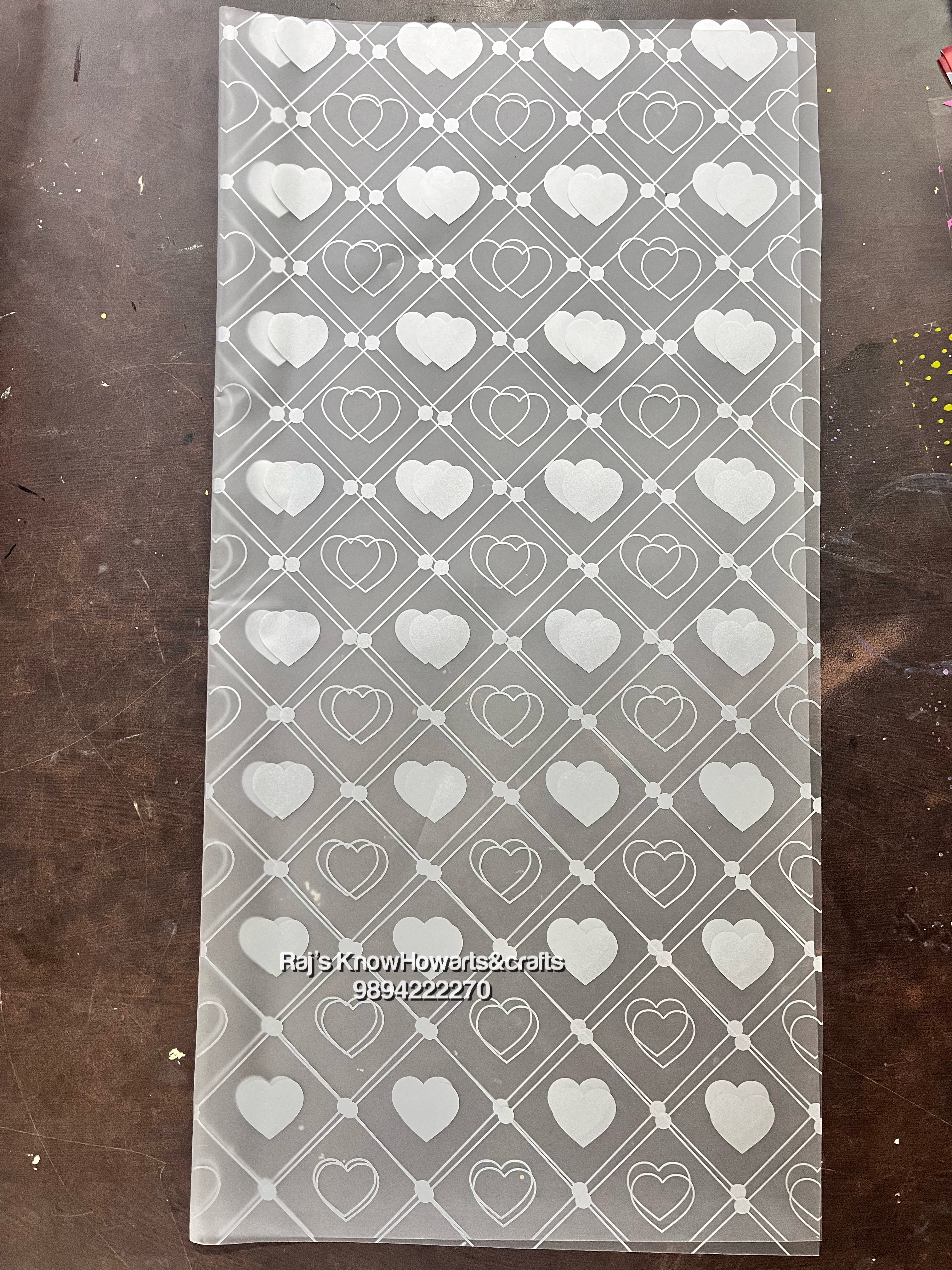 White  heart Gift Paper 20 sheet pack