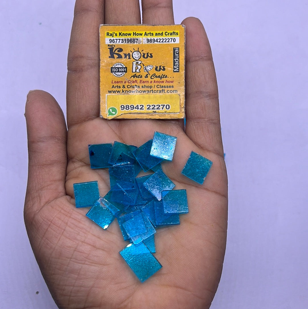 Stained glass mosaic Square 50g in a pack