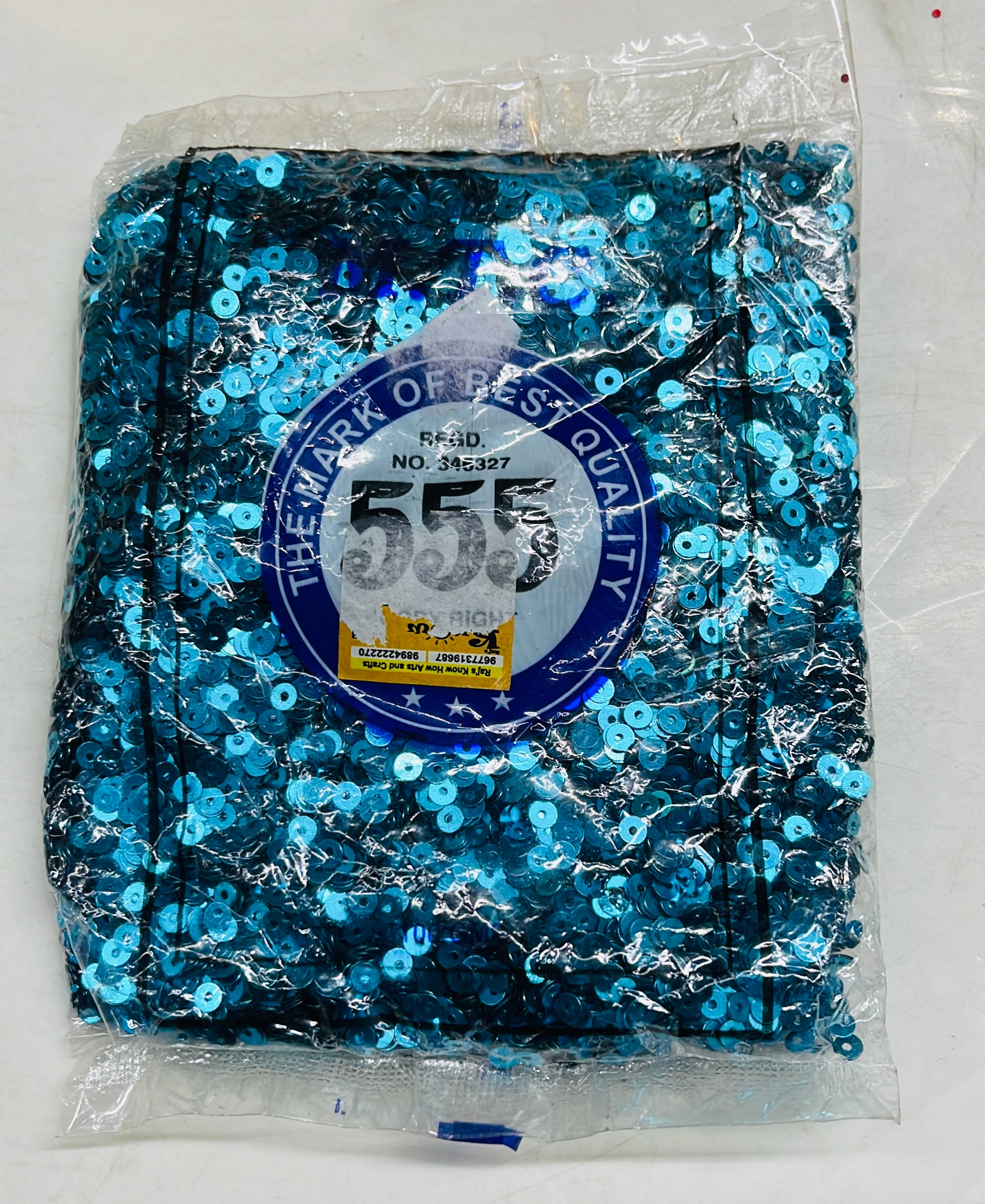 4mm flat sequence blue colour 100g-1pack/555C